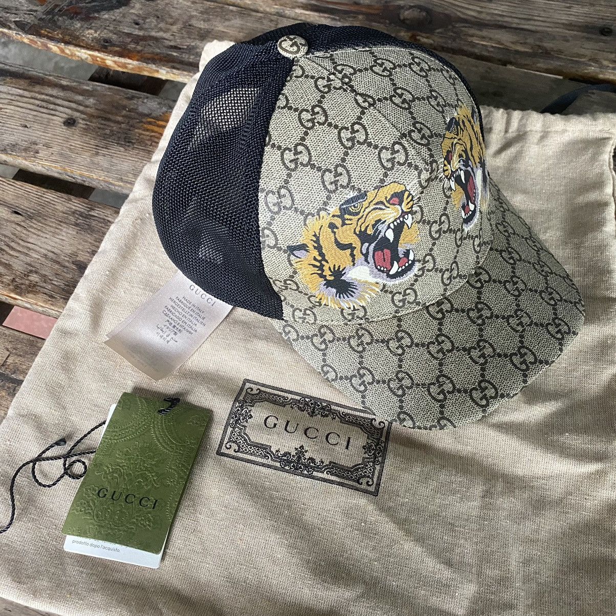 Gucci HAT BASEBALL RAP GG SUPR. TIG+R Size ONE SIZE - 2 Thumbnail