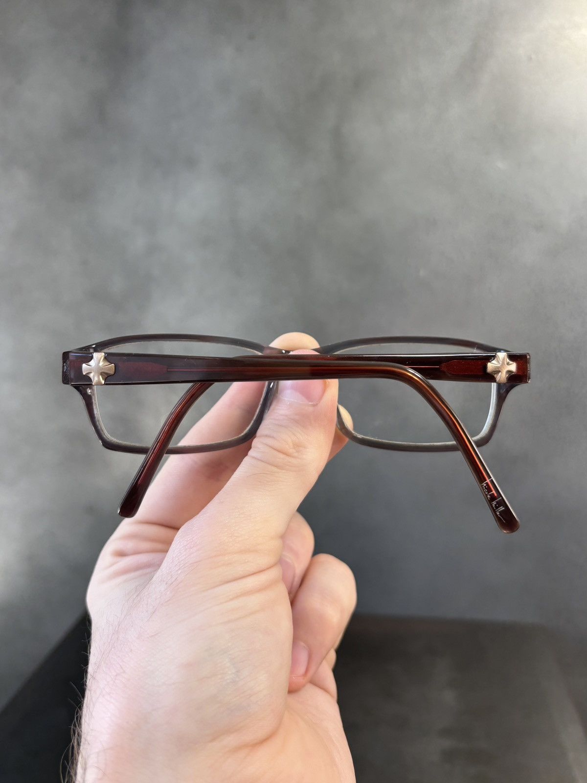 Nicole Miller Nicole Miller Carmine Glasses Frames Cross Stud Chrome Heart Size ONE SIZE - 1 Thumbnail