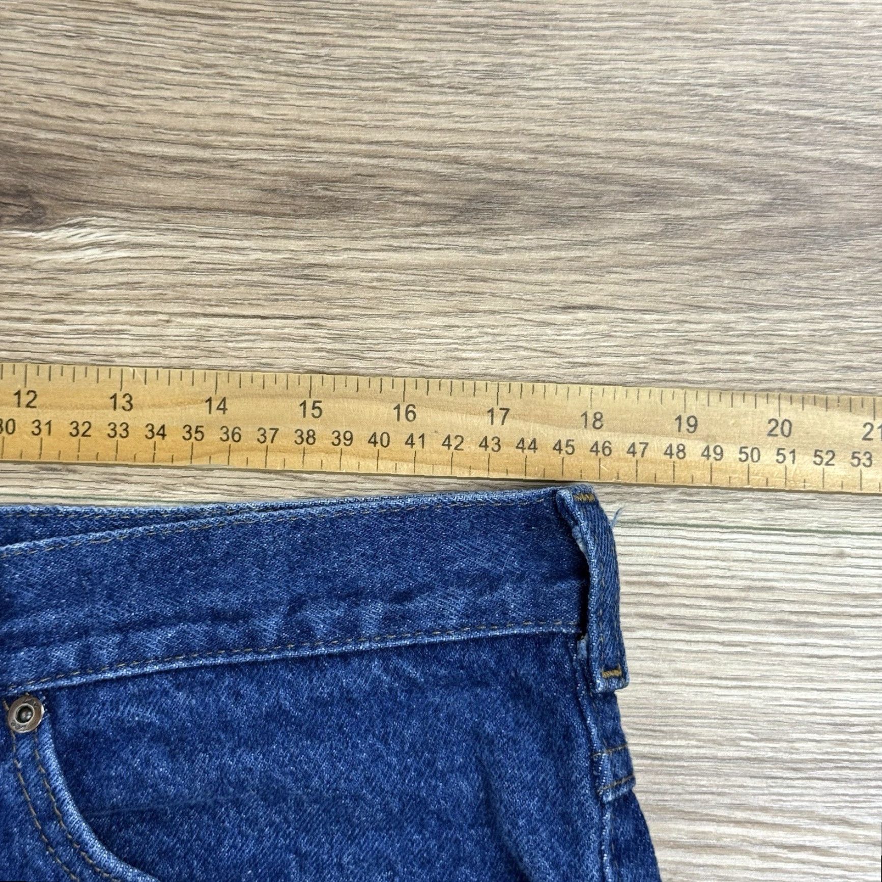 Lee VINTAGE Lee Jeans 38x32 Denim Blue Indigo USA Union Made Men Straight Jeans Inseam 32 Regular Size Mens Size US 38 / EU 54 - 5 Thumbnail