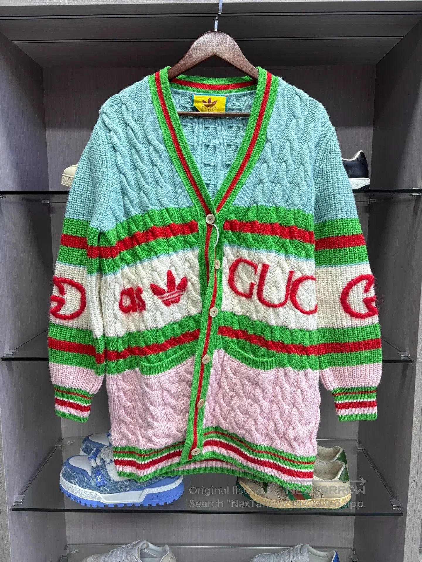 Gucci Gucci Logo Striped Knit Cardigan. Size M / US 6-8 / IT 42-44 - 1 Thumbnail