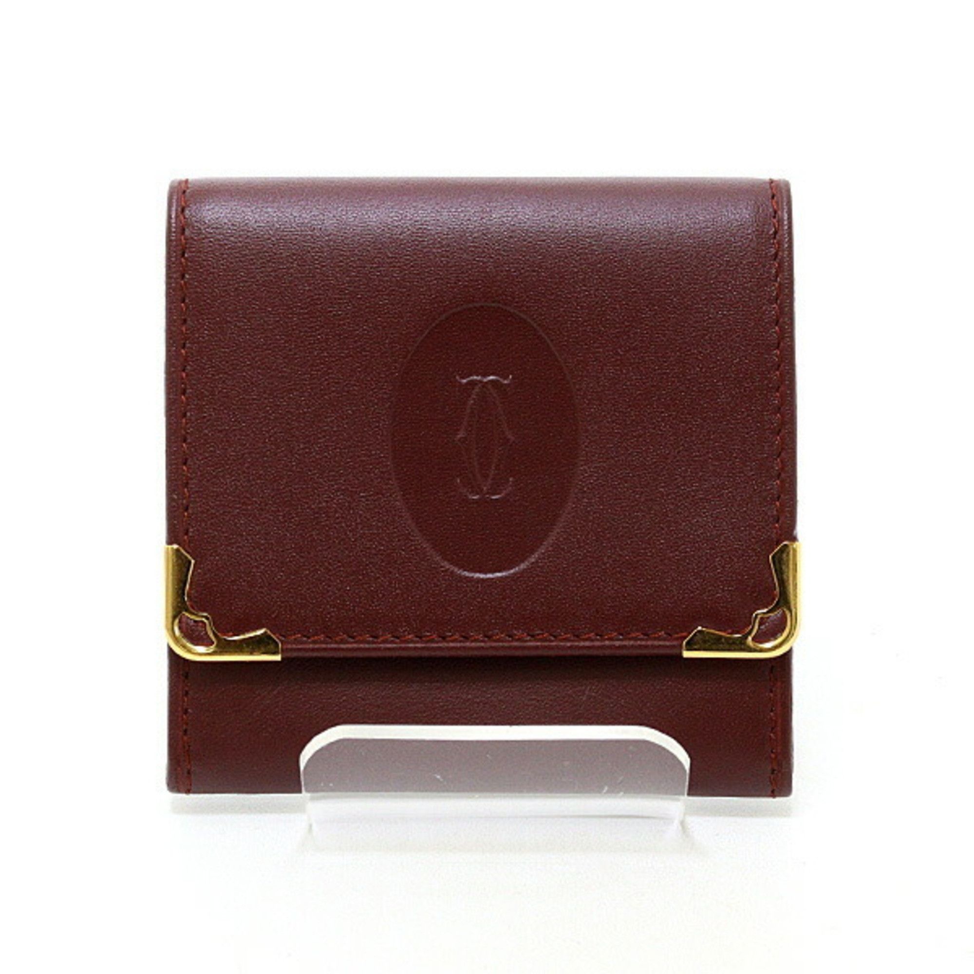 Cartier Cartier Must Line Coin Case, Leather, Bordeaux Size ONE SIZE - 1 Thumbnail