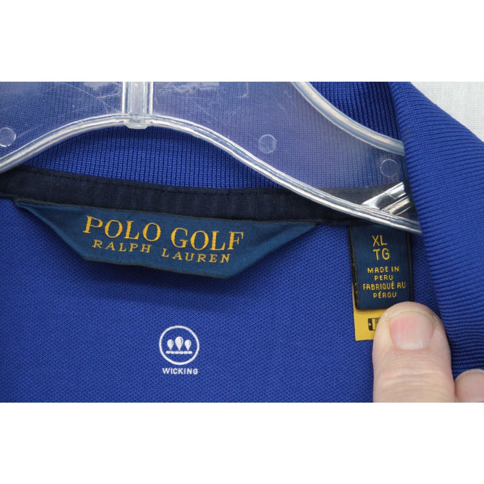 Ralph Lauren Ralph Lauren Polo Golf Shirt Mens XL Blue Performance Pima Cotton Club Logo Size US XL / EU 56 / 4 - 4 Thumbnail