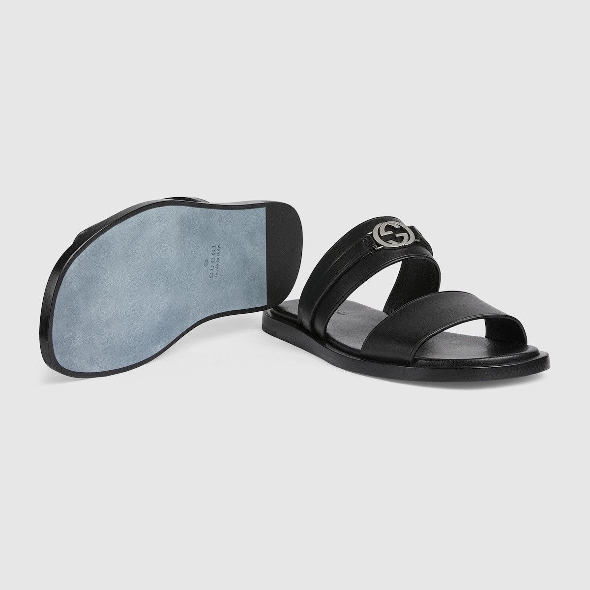 Gucci oc11z1025 Sandals with Round Interlocking G in Black Size US 8.5 / EU 41-42 - 6 Thumbnail