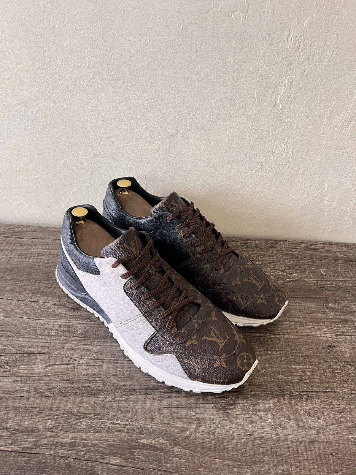 Louis Vuitton LOUIS VUITTON RUN AWAY TRIPLE MONOGRAM SNEAKERS Size US 12 / EU 45 - 1 Thumbnail