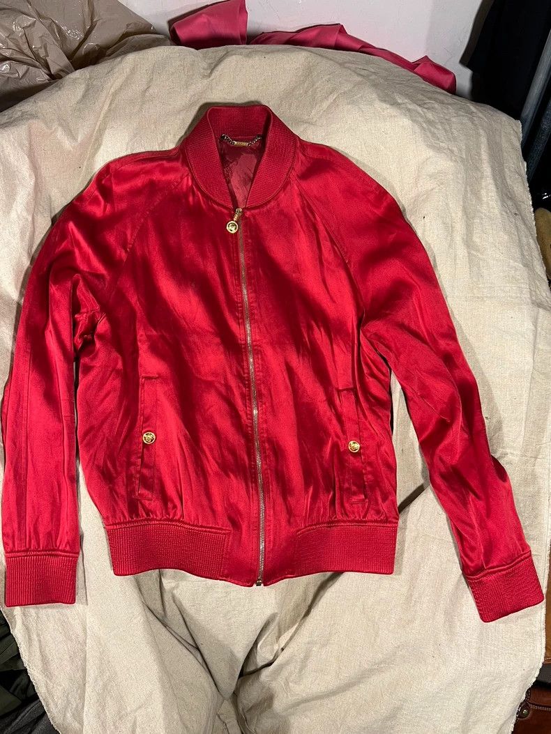 Versace Versace Red satin jacket Size L / US 10 / IT 46 - 2 Thumbnail