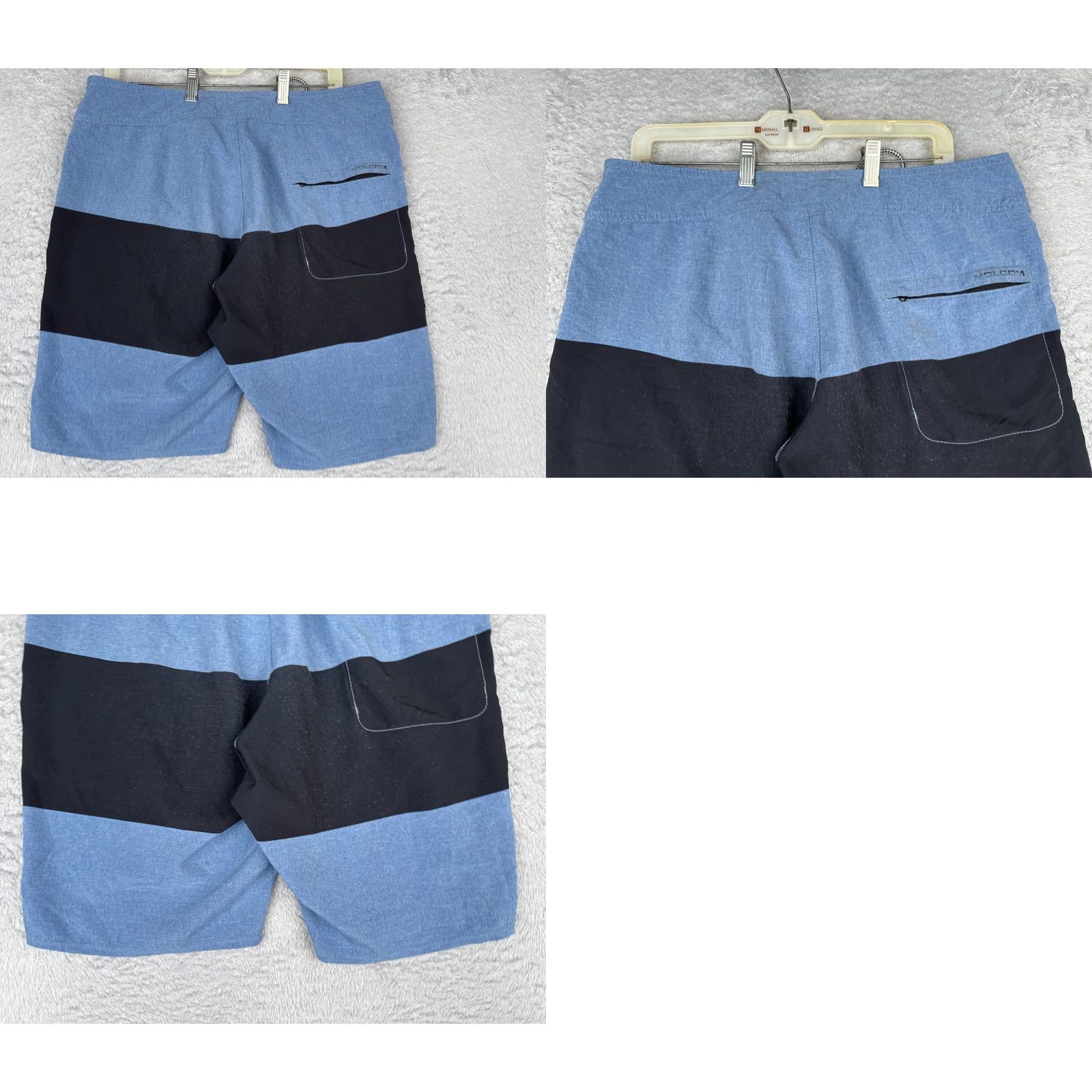 Volcom Volcom Swim Trunks Mens 33 Blue Black Stripe Board Shorts Beach Surf 33x10 Mens Men’s Beach Volcom Board Shorts 33 Blue Stripe Size US 33 - 9 Thumbnail
