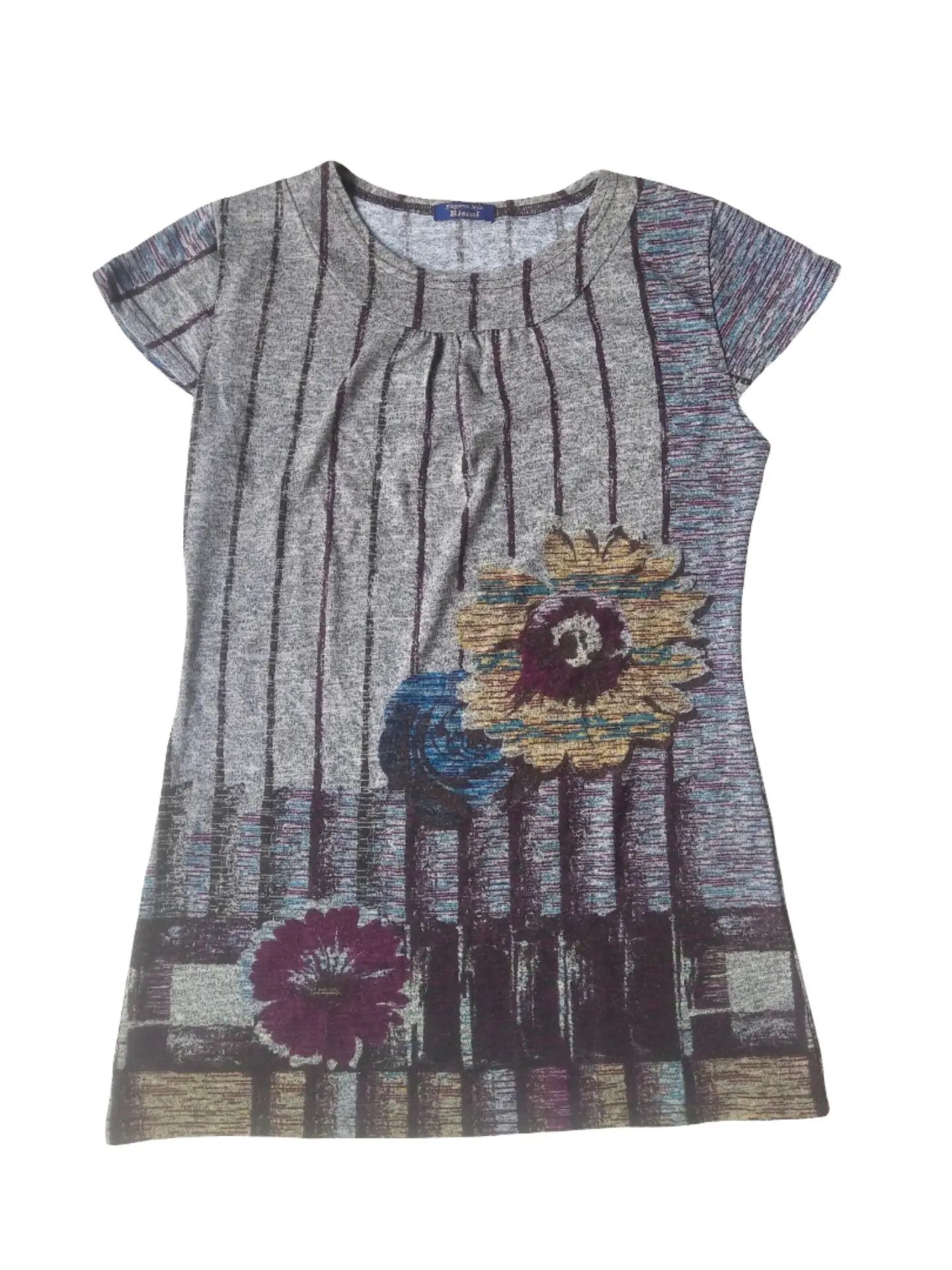 Beauty Beast Riscal Elegance Style Floral Knit Woman Tunic Size M / US 6-8 / IT 42-44 - 1 Thumbnail