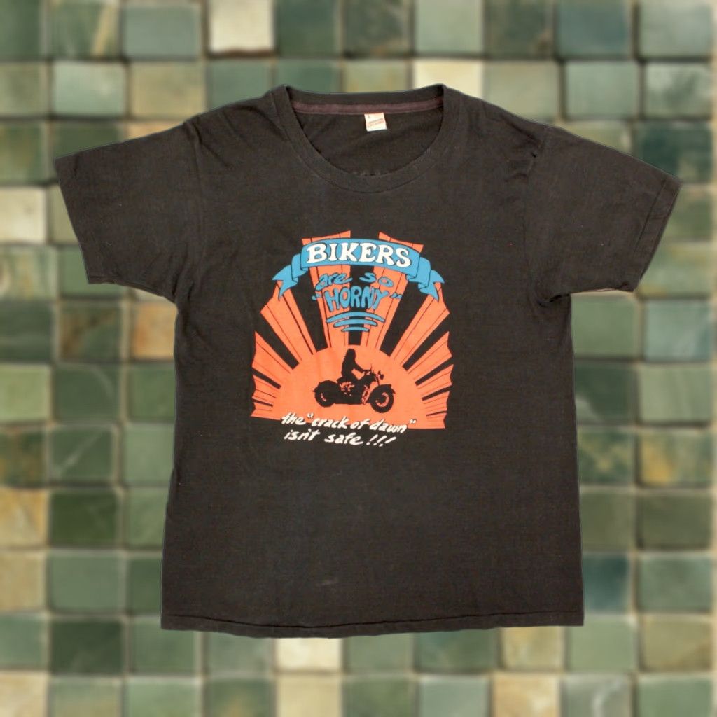 Harley Davidson Harley-Davidson VTG 80s Bikers TShirt Black XL Mens Graphic Tee Vintage 80s T-Shirt Harley-Davidson Size US L / EU 52-54 / 3 - 1 Thumbnail