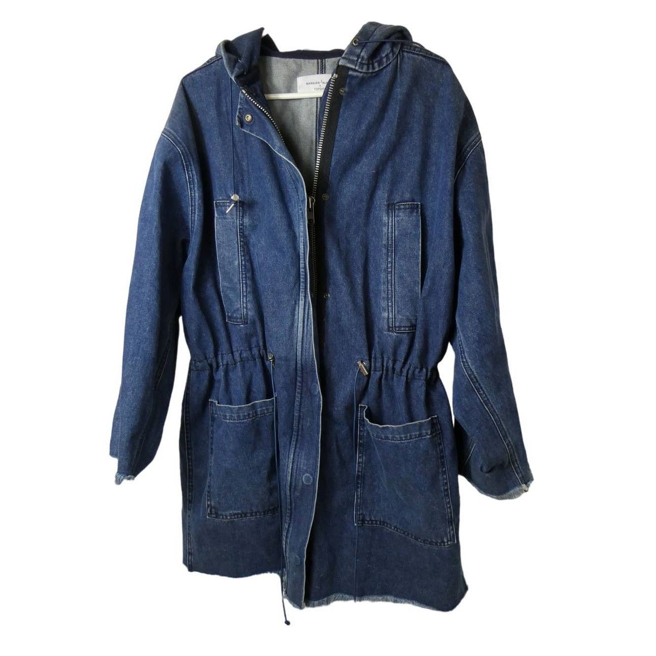 Marques'Almeida Marques Almeida x Topshop Hooded Denim Coat Blue Size M/L Size M / US 6-8 / IT 42-44 - 1 Thumbnail