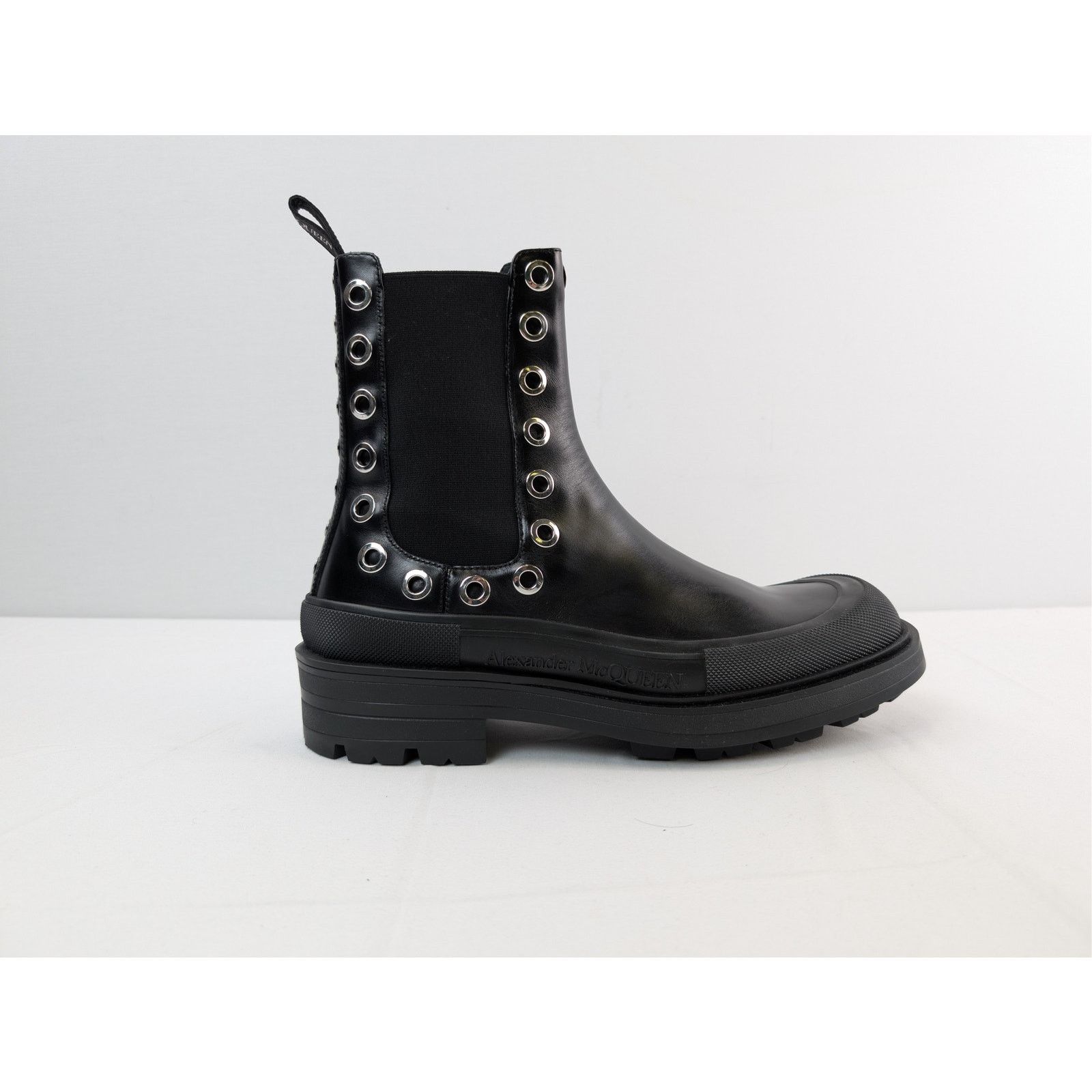 Alexander McQueen o1rshd1 Hardware Shoe Chelsea Boots in Black/Silver Size US 11 / EU 44 - 5 Thumbnail