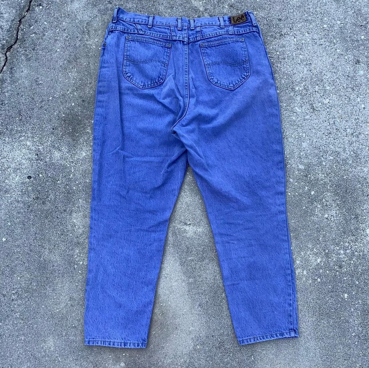 Lee Vintage 90s Lilac Lee Jeans Size 38" / US 16 / IT 52 - 3 Thumbnail