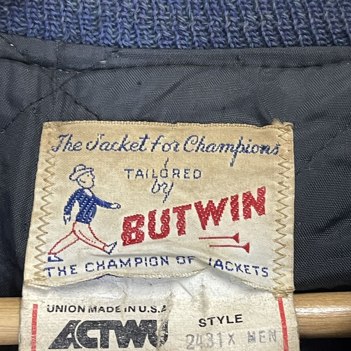 Other 90s Butwin Wool Varsity Sleeve Leather Varsity Jacket Size US M / EU 48-50 / 2 - 19 Thumbnail