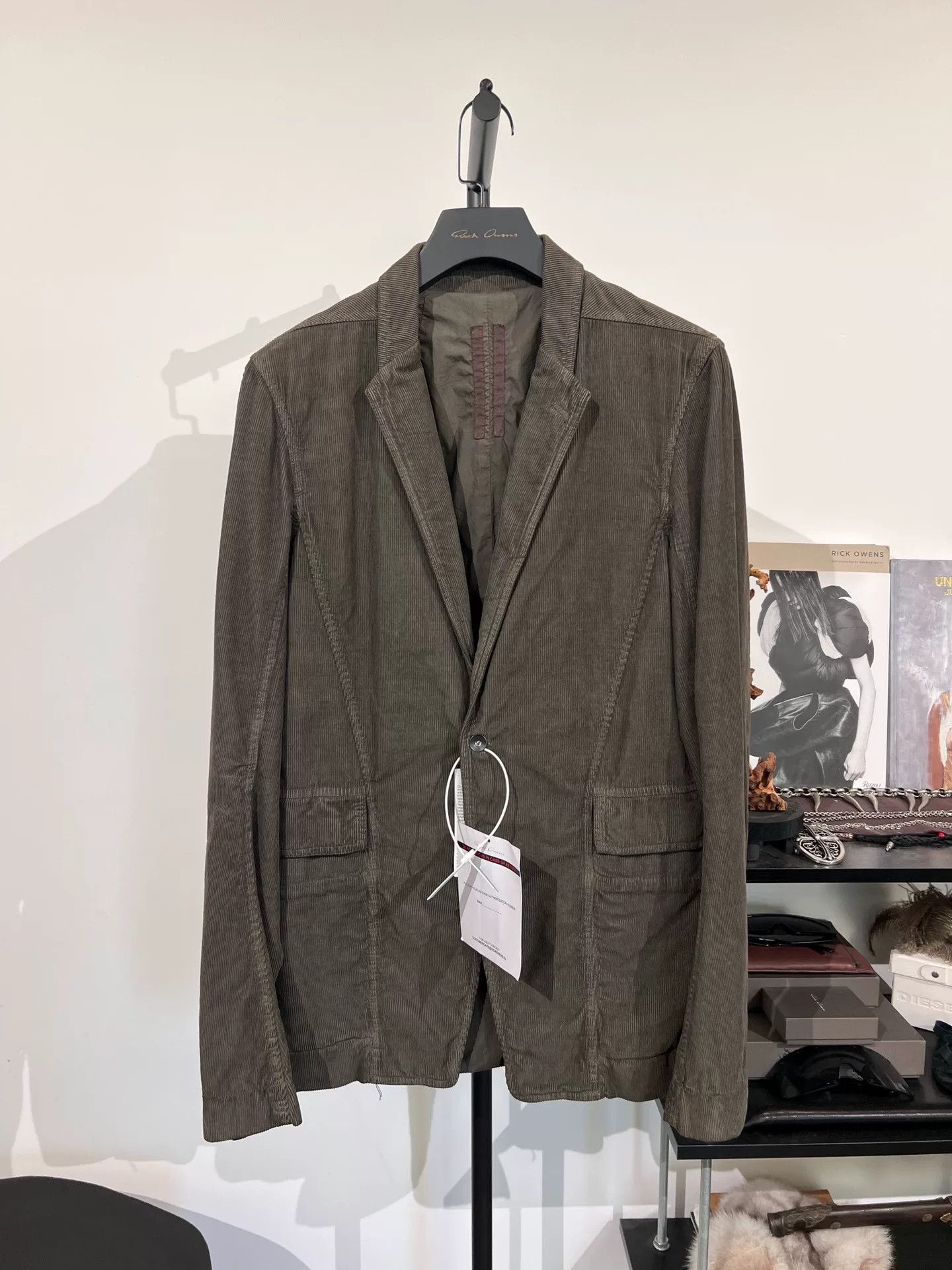 Rick Owens DRKSHDW Brown Corduroy Blazer XS