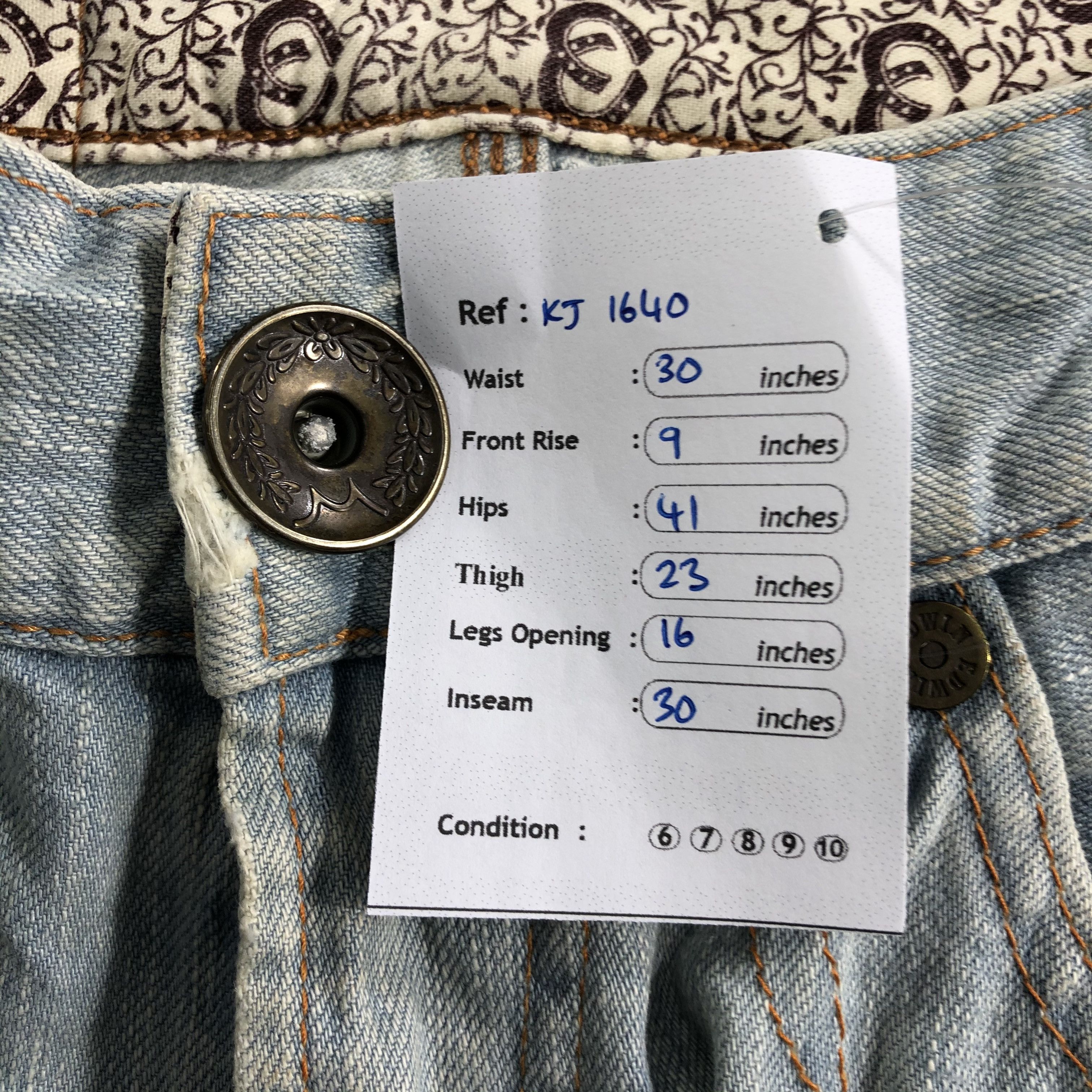 Edwin Edwin 503 Blue Trip Jeans Patchwork Denim KJ1640 Size US 28 / EU 44 - 11 Thumbnail