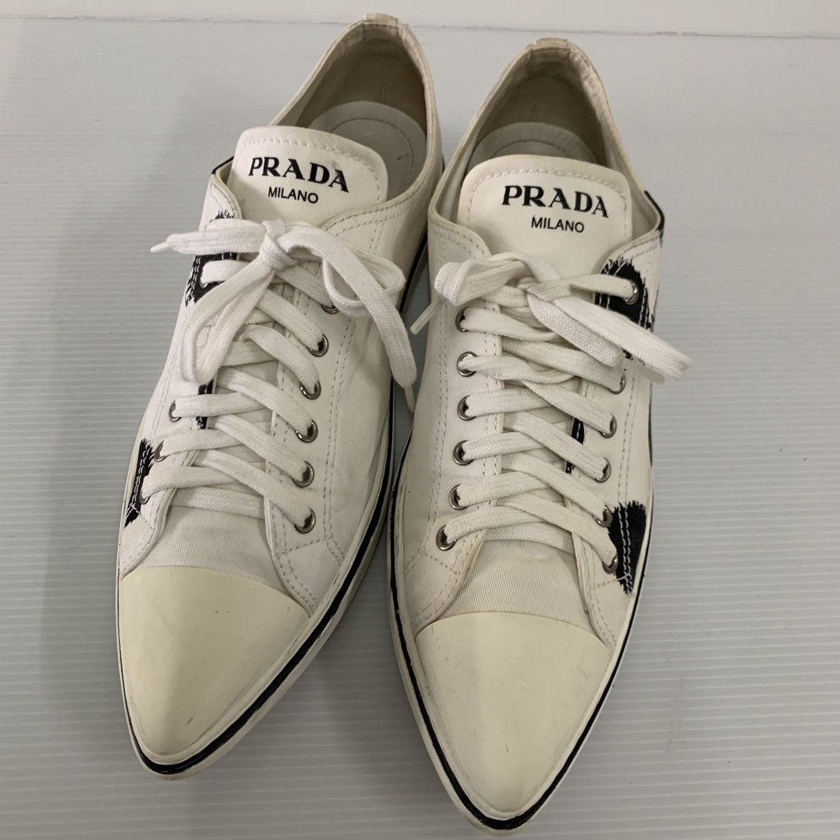 Prada PRADA POINTED-TOE GABARDINE WITH PRINT Shoes Size US 6.5 / EU 39-40 - 3 Thumbnail