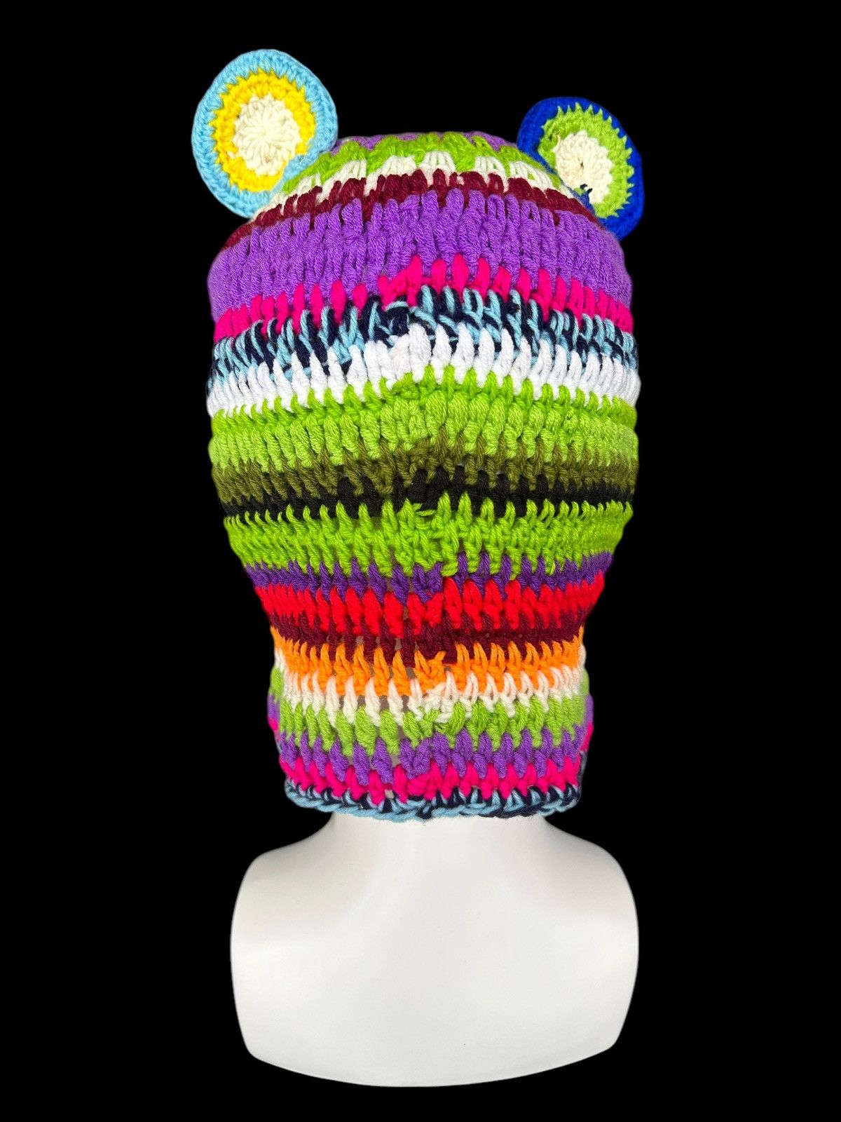 Japanese Brand × Kapital × Vintage Very Rare Crochet Knitted Handmade Balaclava Masked ☠️☠️ Size ONE SIZE - 5 Thumbnail