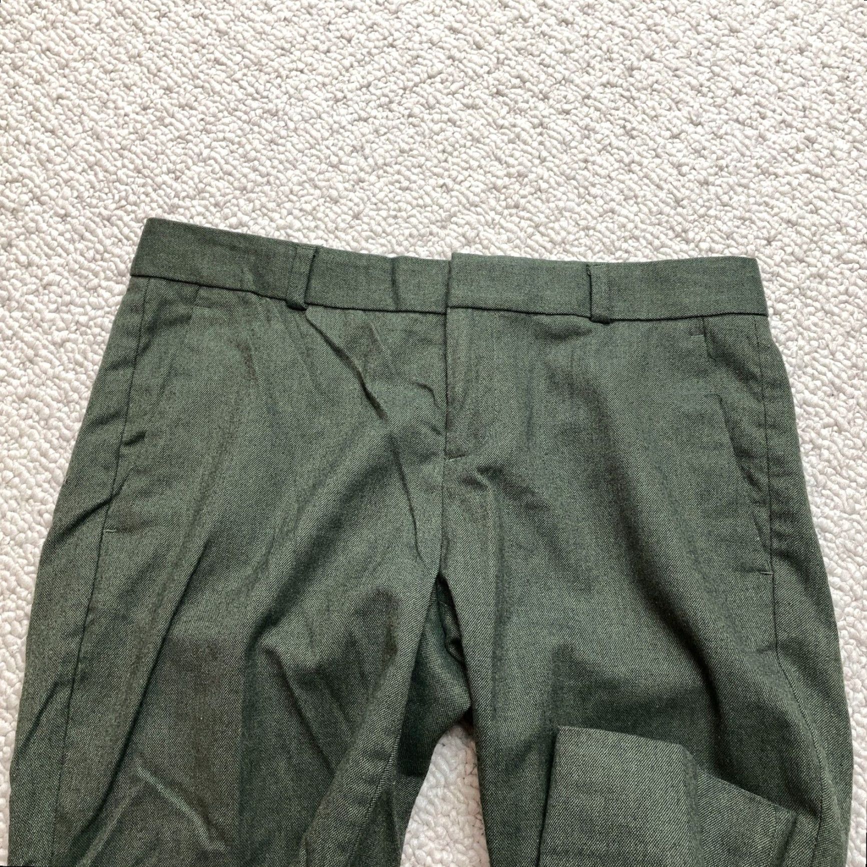 Banana Republic VINTAGE Banana Republic Avery Dress Pants Womens 31x26.5 Green Straight Slacks Ankle Size 31" - 6 Thumbnail