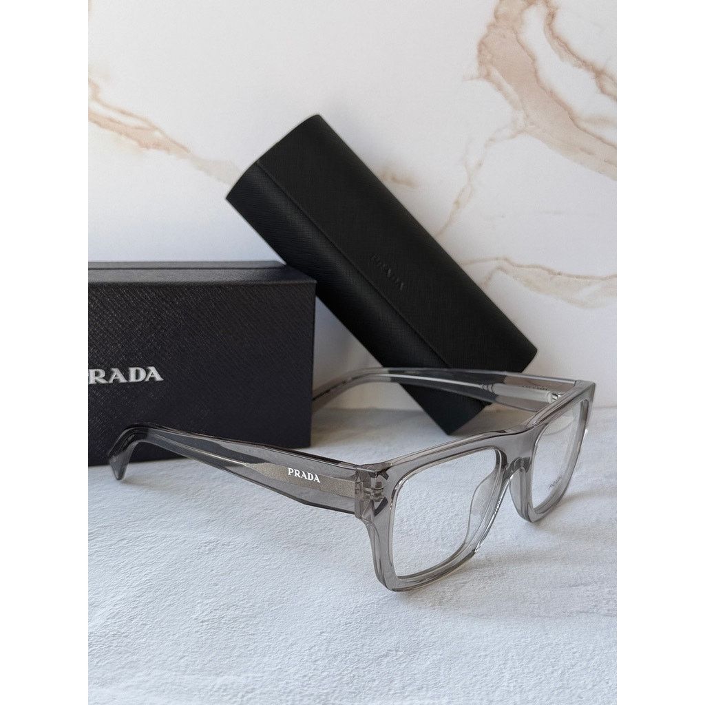 Prada NEW Prada PR C01V Transparent Grey Unisex Eyeglasses Frames Size ONE SIZE - 5 Thumbnail