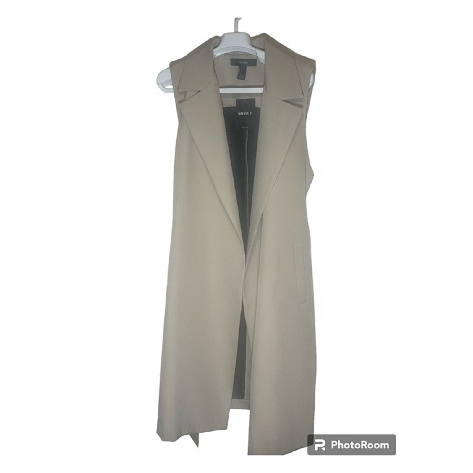 Forever 21 Forever 21 Beige Sleeveless Duster Vest Women’s Size L NWT Size L / US 10 / IT 46 - 2 Thumbnail