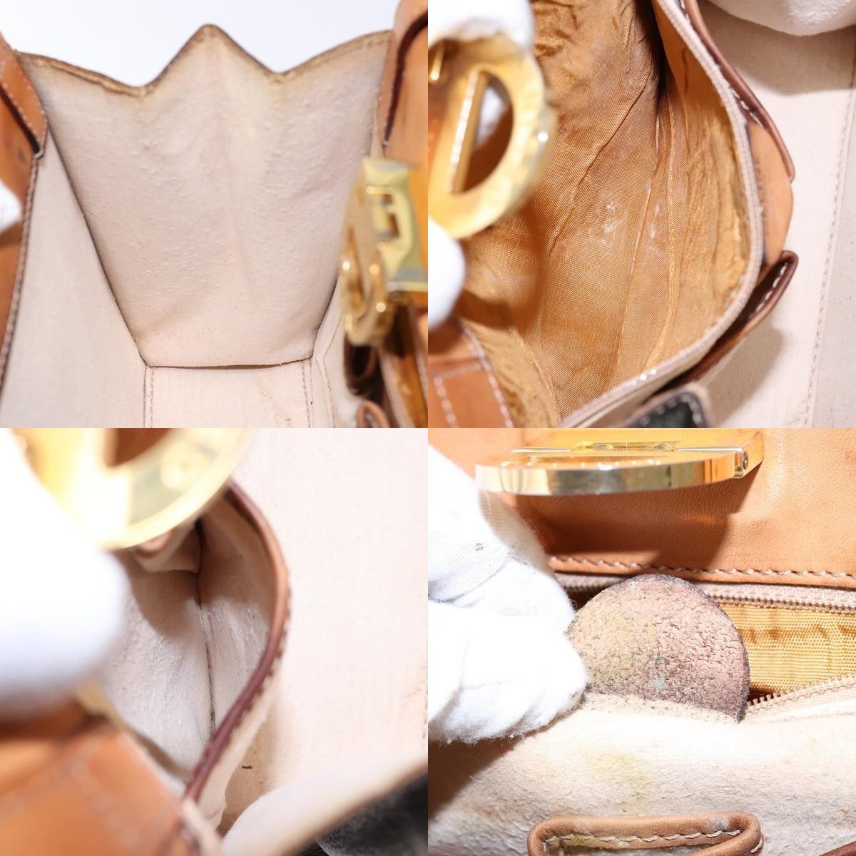 Celine CELINE Macadam Canvas Hand Bag Pvc Leather Brown Gold Size ONE SIZE - 12 Thumbnail