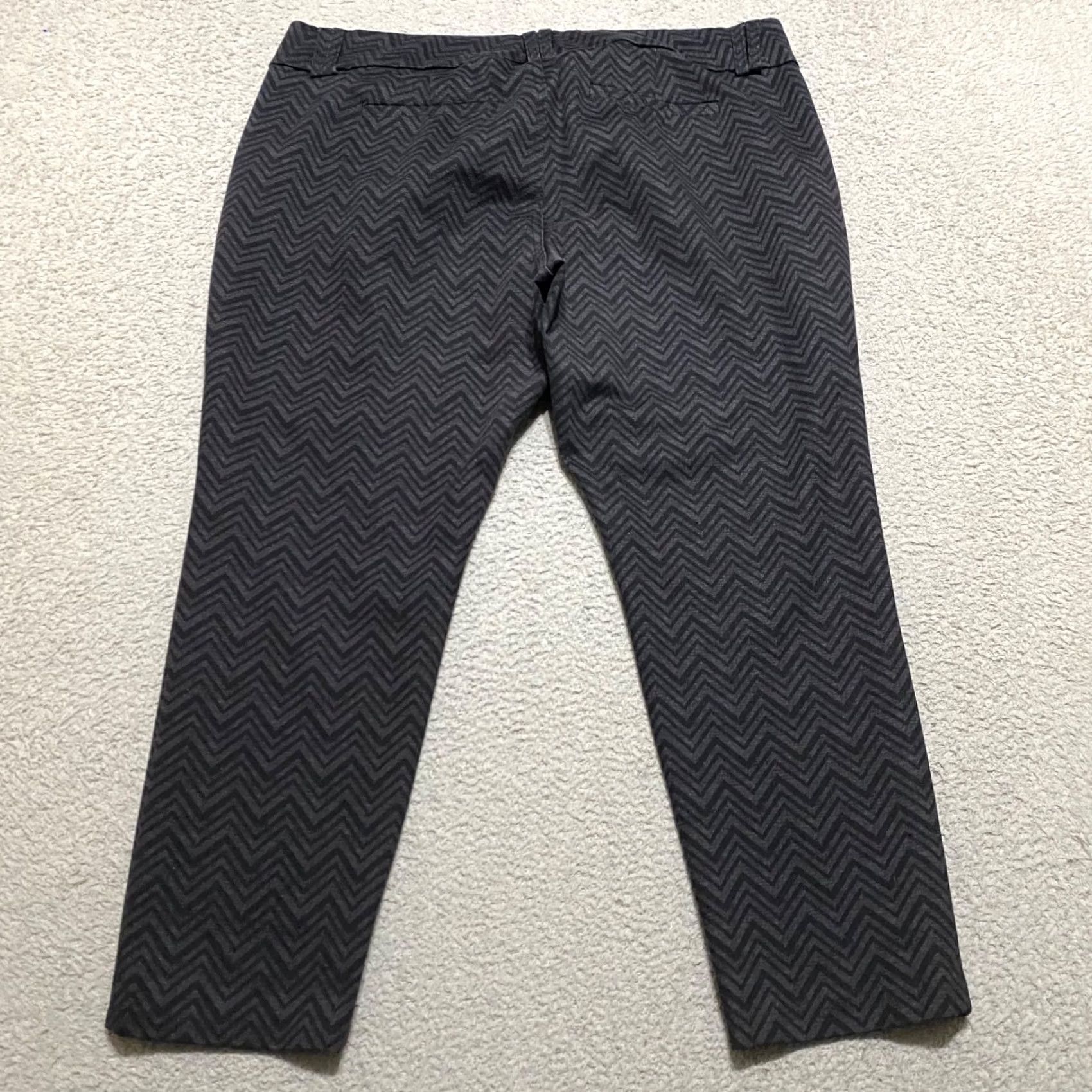 Torrid Torrid Womens Pants Gray Striped Ankle Trouser Business Casual Size 18 Plus Size 40" / US 18 - 2 Thumbnail