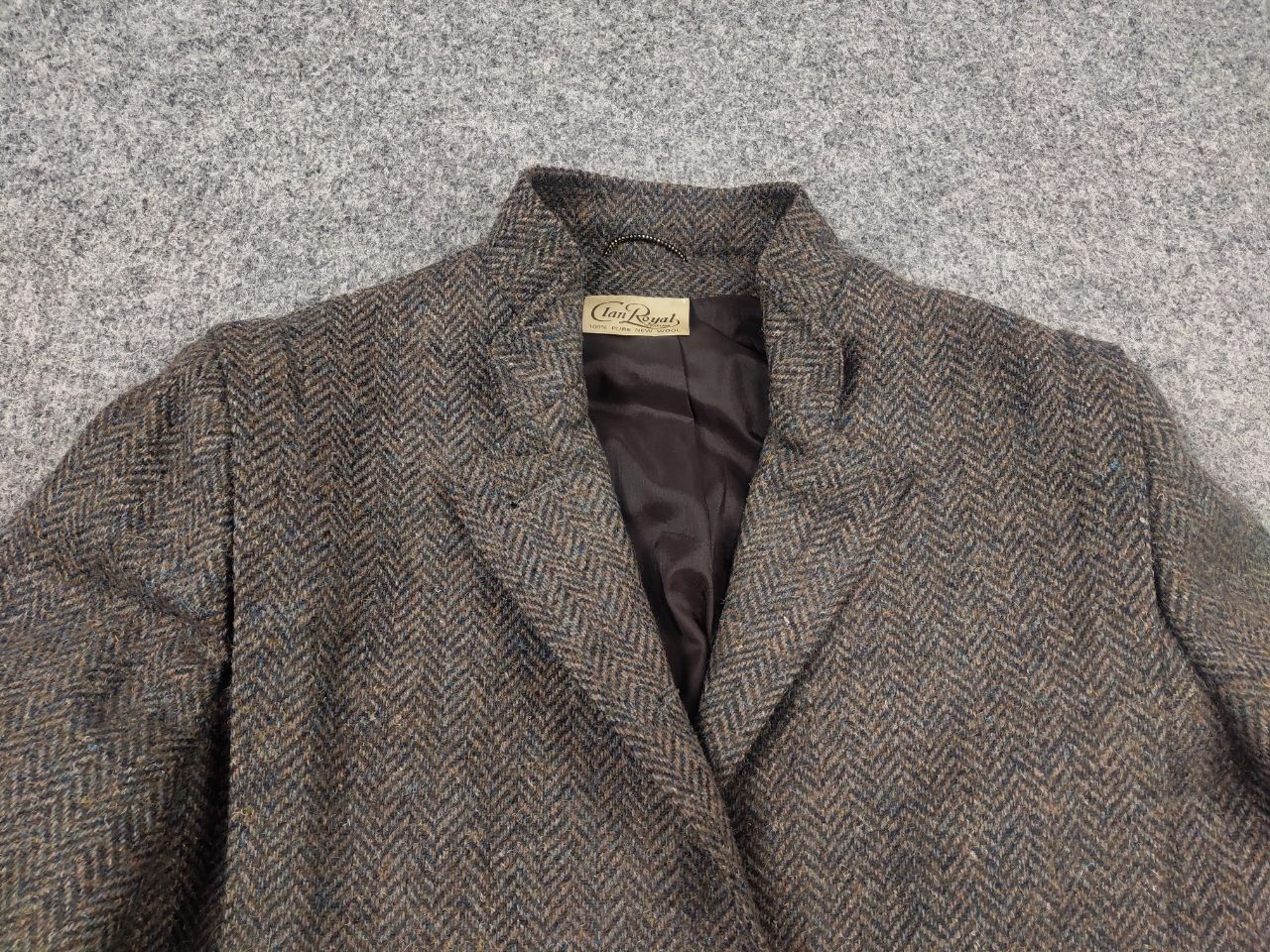 Harris Tweed Clan Royal Vintage 80's Tweed Wool Suit Blazer jacket Skirt Size L / US 10 / IT 46 - 5 Thumbnail