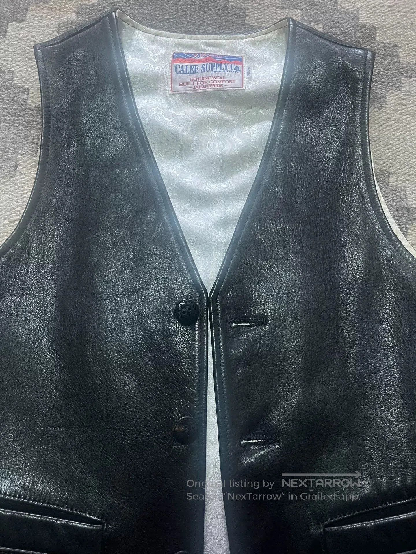CAYL Calee Japanese Leather Vest. Size US M / EU 48-50 / 2 - 2 Thumbnail