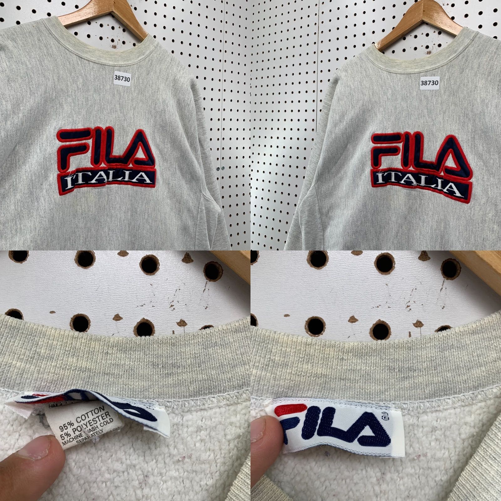 Fila VINTAGE FILA Crewneck Sweatshirt Mens XL Embroidered Reverse Weave USA 90s Gray Pullover Heavyweight 90s Mens Size US XL / EU 56 / 4 - 8 Thumbnail