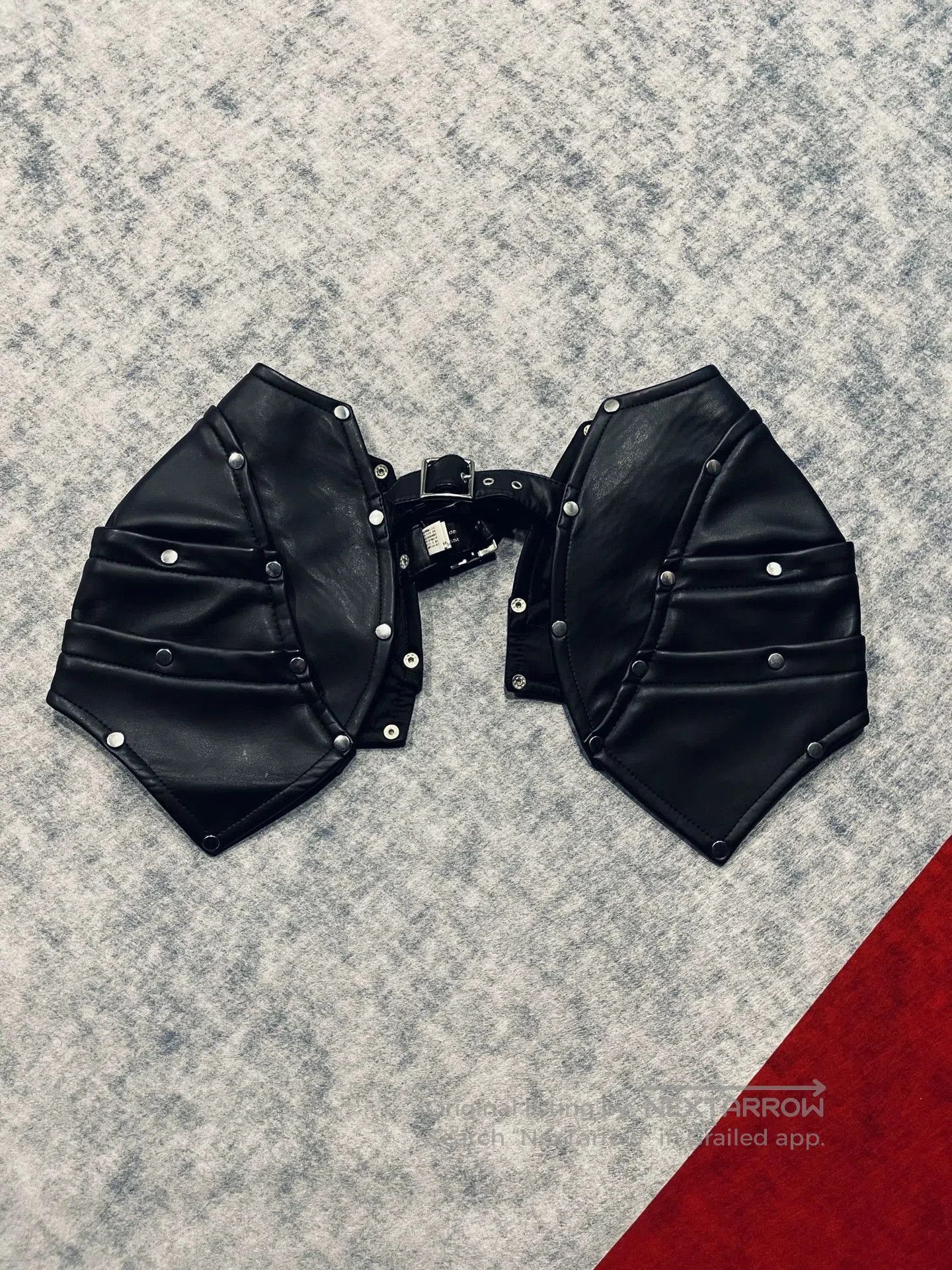 Comme des Garcons Homme Plus black leather armor-inspired accessory. Size ONE SIZE - 1 Thumbnail