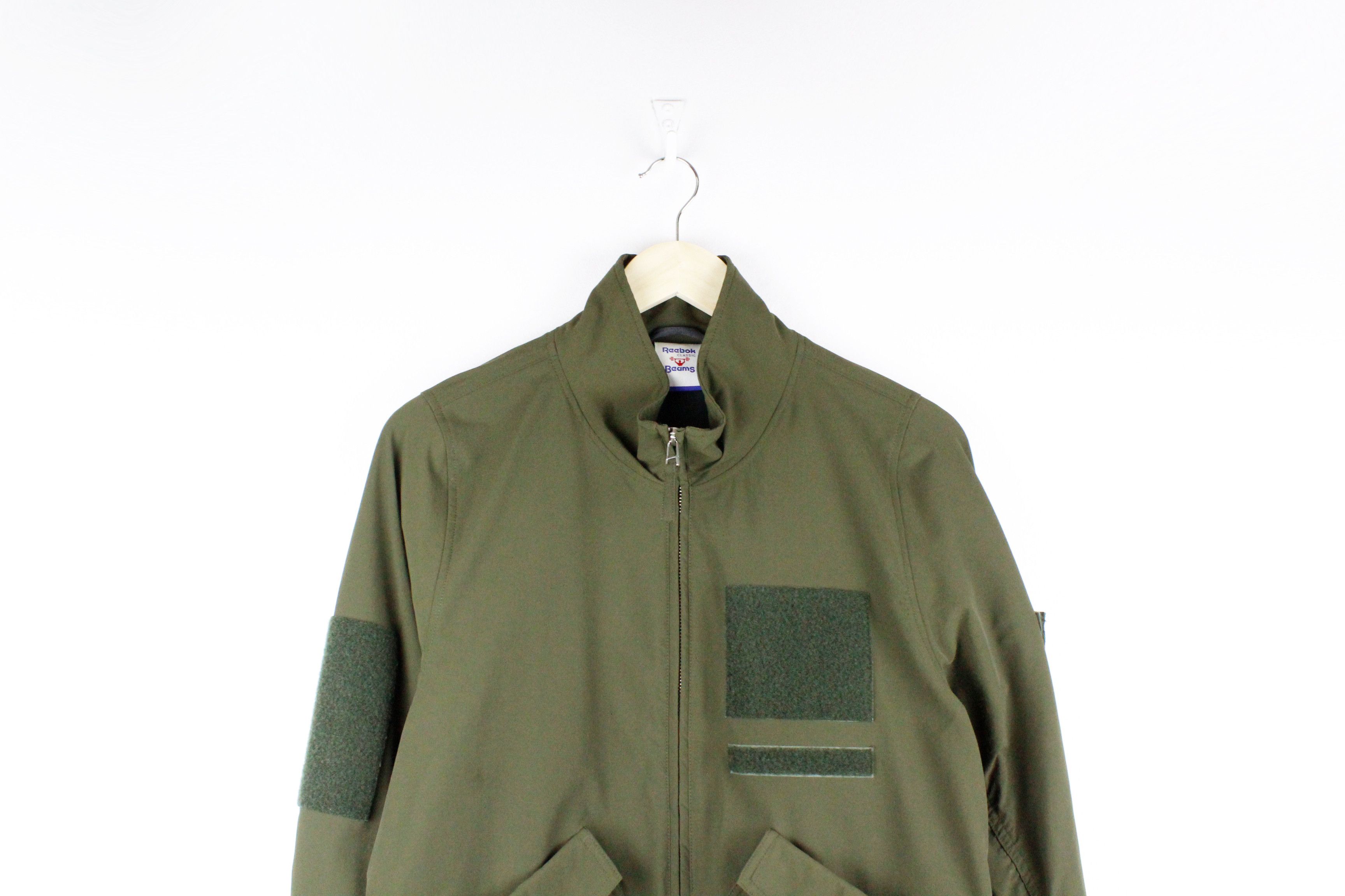 Beams Japan × Beams Plus × Reebok Beams Plus x Reebok Nylon Olive Military Bomber Jacket Size US S / EU 44-46 / 1 - 3 Thumbnail