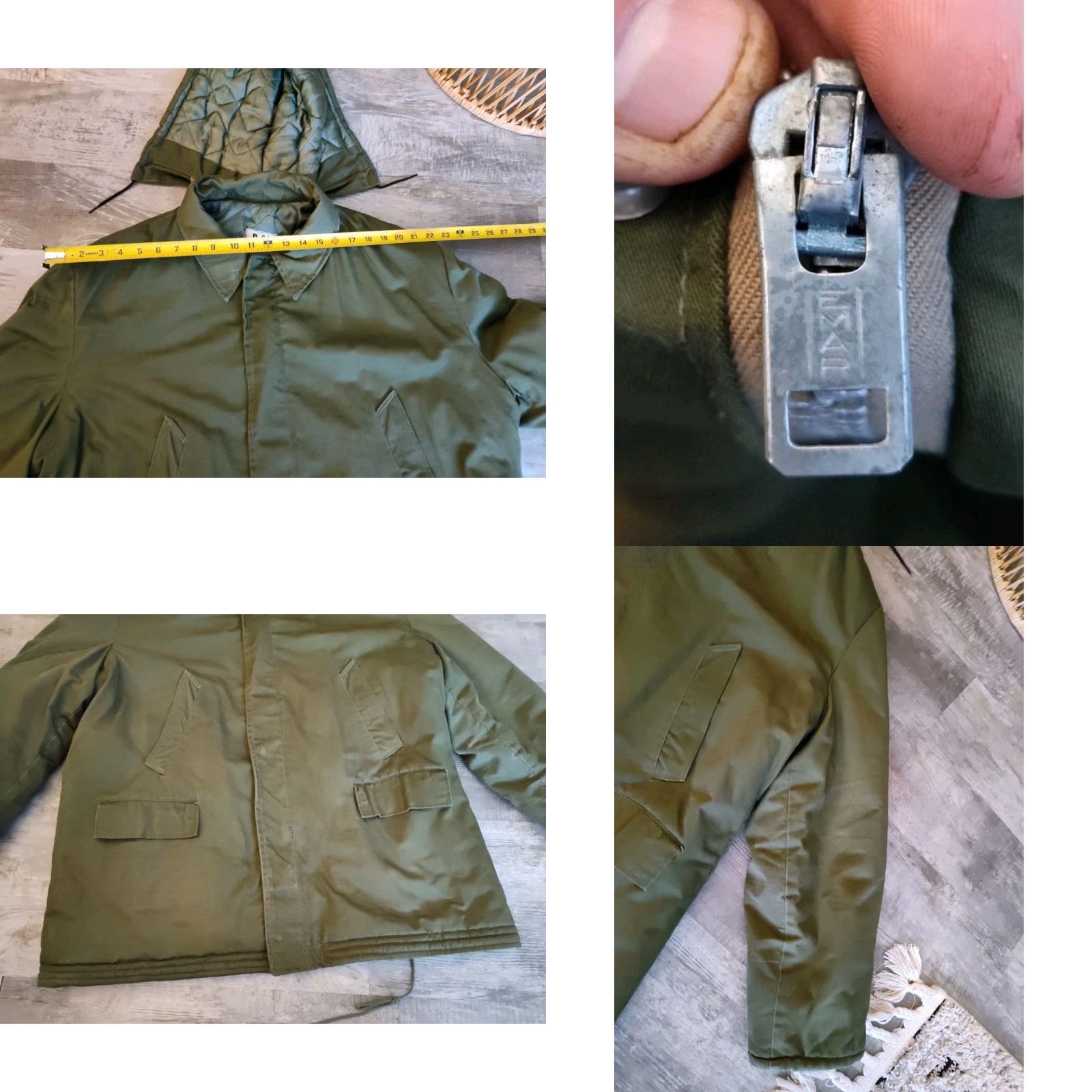 Vintage VINTAGE Military Jacket Workwear Men XL Green Mid-Length Full Zip Pockets 80s Size US XL / EU 56 / 4 - 8 Thumbnail