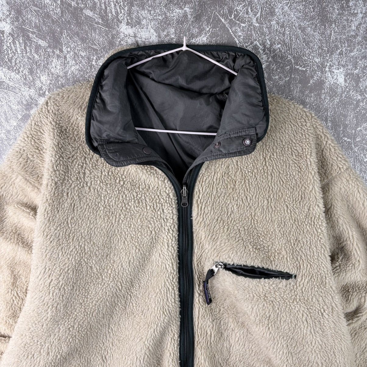 Patagonia × Vintage PATAGONIA '97 Glissade Reversible Pile Jacket,Natural/Ash XL Size US L / EU 52-54 / 3 - 6 Thumbnail