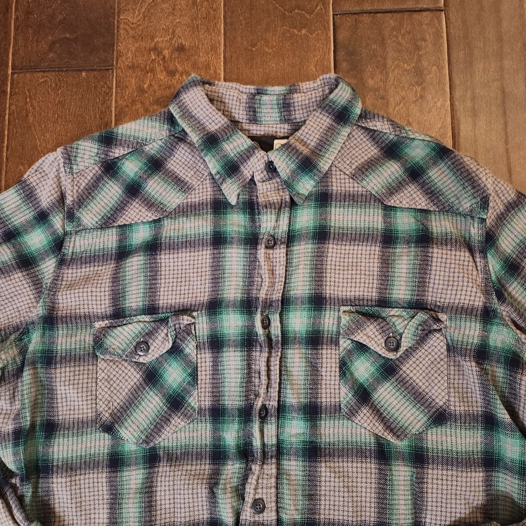 Ocean Pacific VINTAGE OP Flannel Shirt Mens XL Green Plaid 100% Cotton Ocean Pacific SHIRt? Size US XL / EU 56 / 4 - 5 Thumbnail