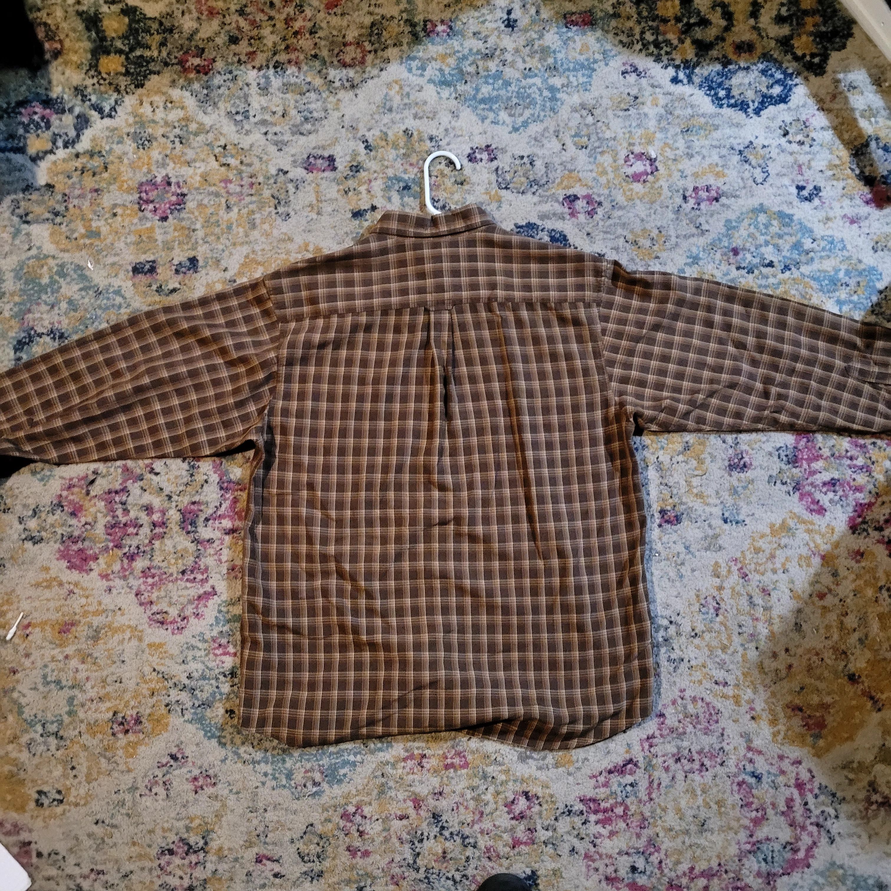 Columbia Men's Columbia XCO Brown/Orange/Beige Plaid Button Up Size US L / EU 52-54 / 3 - 5 Thumbnail