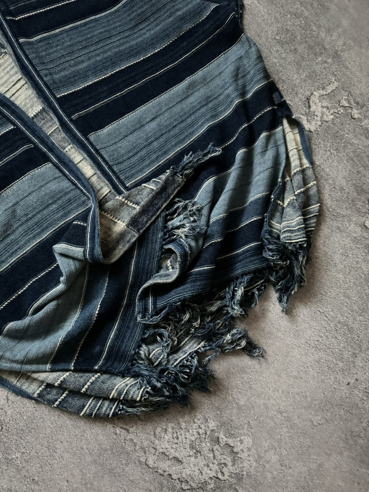 Polo Ralph Lauren × Vintage Polo Ralph Lauren L striped knitwear cape sweater poncho Size L / US 10 / IT 46 - 3 Thumbnail