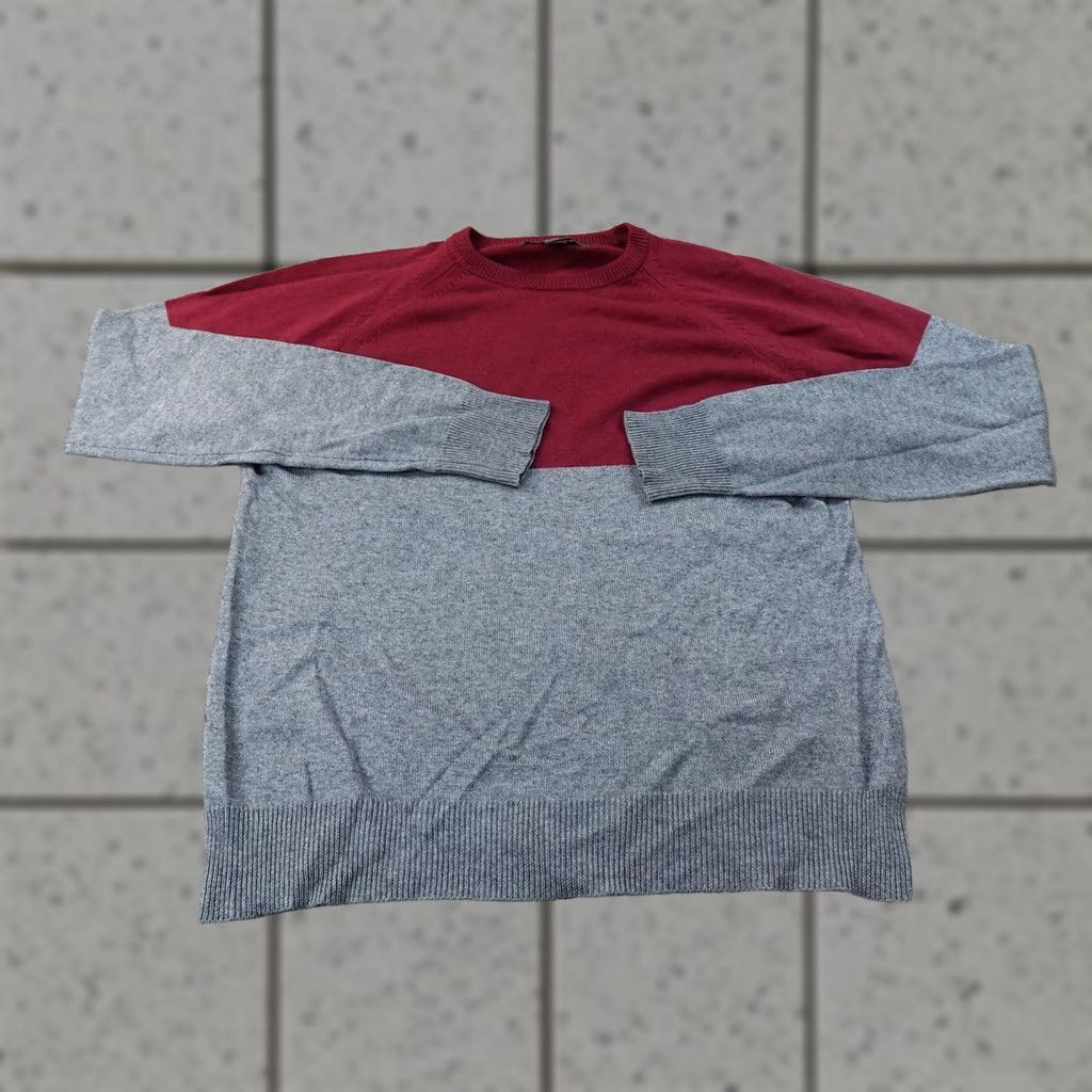Banana Republic VTG Banana Republic Sweater Mens S Gray Red Knit Crewneck Pullover Silk Cashmere Lightweight Striped Size US S / EU 44-46 / 1 - 1 Thumbnail