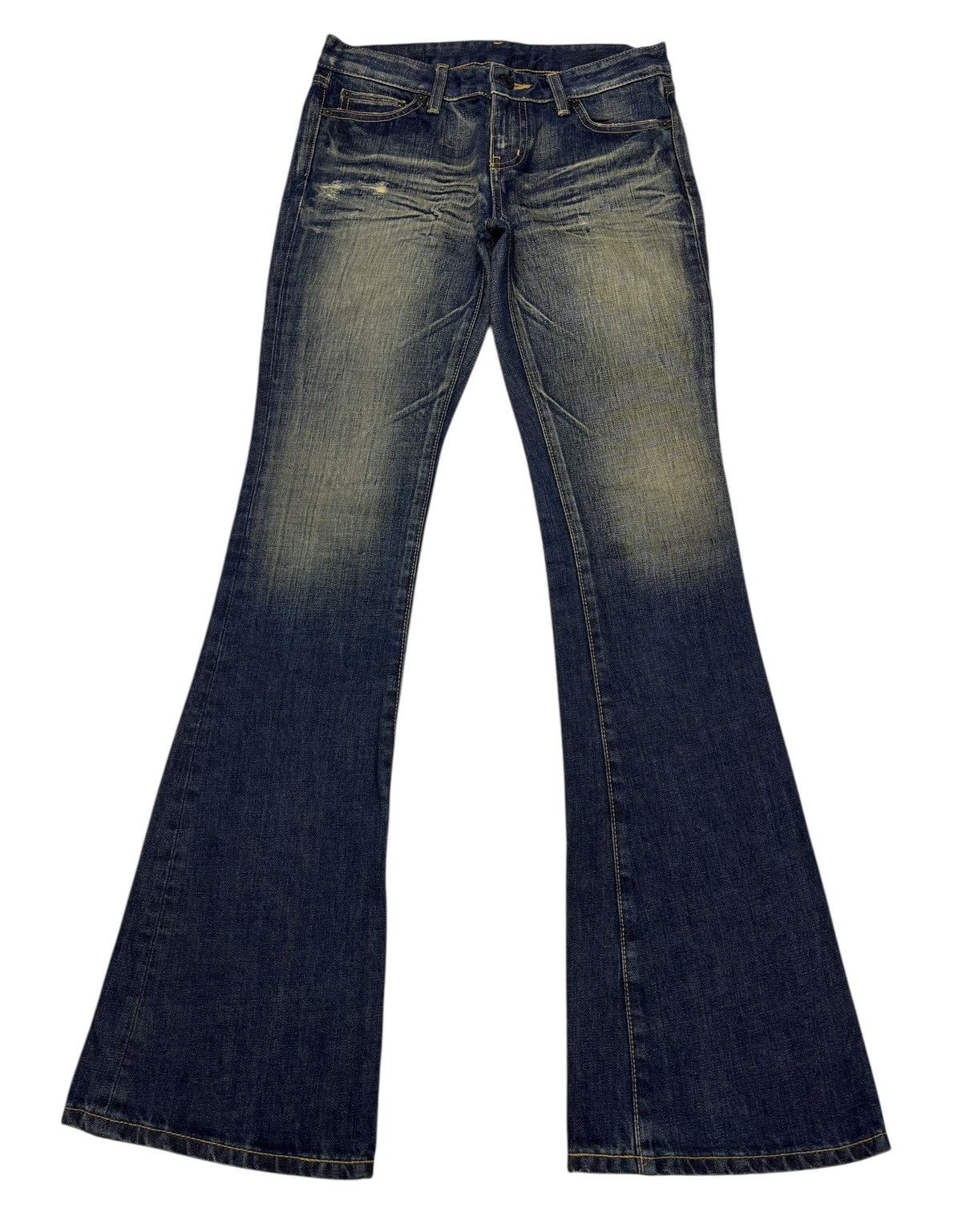 Le Grande Bleu (L.G.B.) MOUSSY JAPAN FLARED JEANS MUD WASH LOW RISE BOOTCUT JEANS Size US 28 / EU 44 - 7 Thumbnail