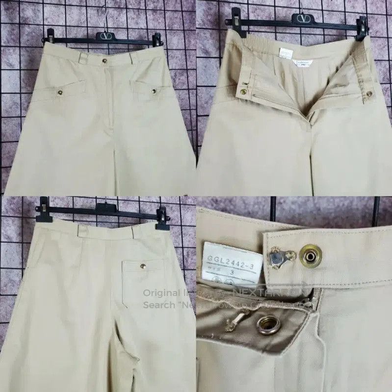 Givenchy Givenchy Summer Khaki Cotton Embroidered Pants . Size 26" / US 2 / IT 38 - 2 Thumbnail