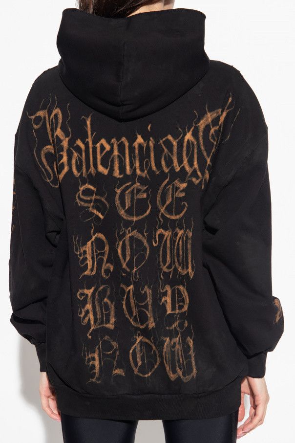 Balenciaga o1srvl11e1124 Dup / Heavy Metal Zip-Up Hoodie Small Fit Size L / US 10 / IT 46 - 4 Thumbnail