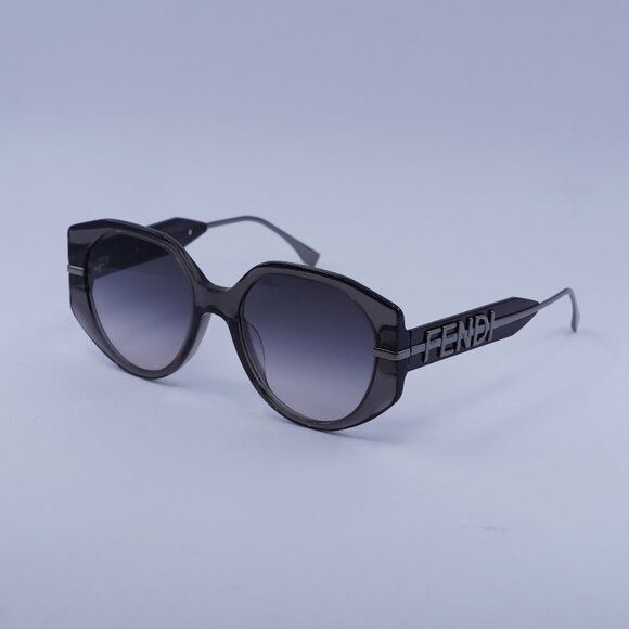 Fendi Fendi FE40083U 20B Sunglasses Shiny Grey Butterfly Frame Size ONE SIZE - 1 Thumbnail