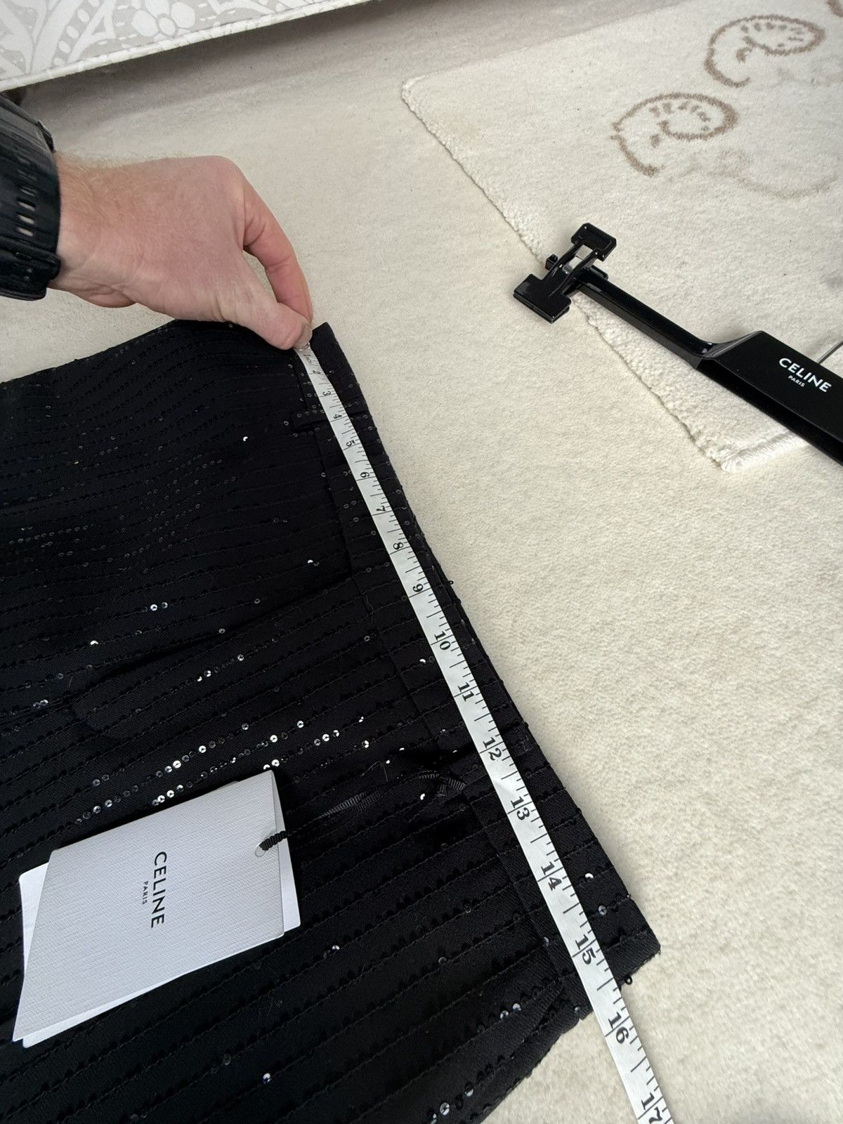Celine SS23 Celine sequin Hedi Slimane tuxedo pants trousers 48 Size 38L - 3 Thumbnail