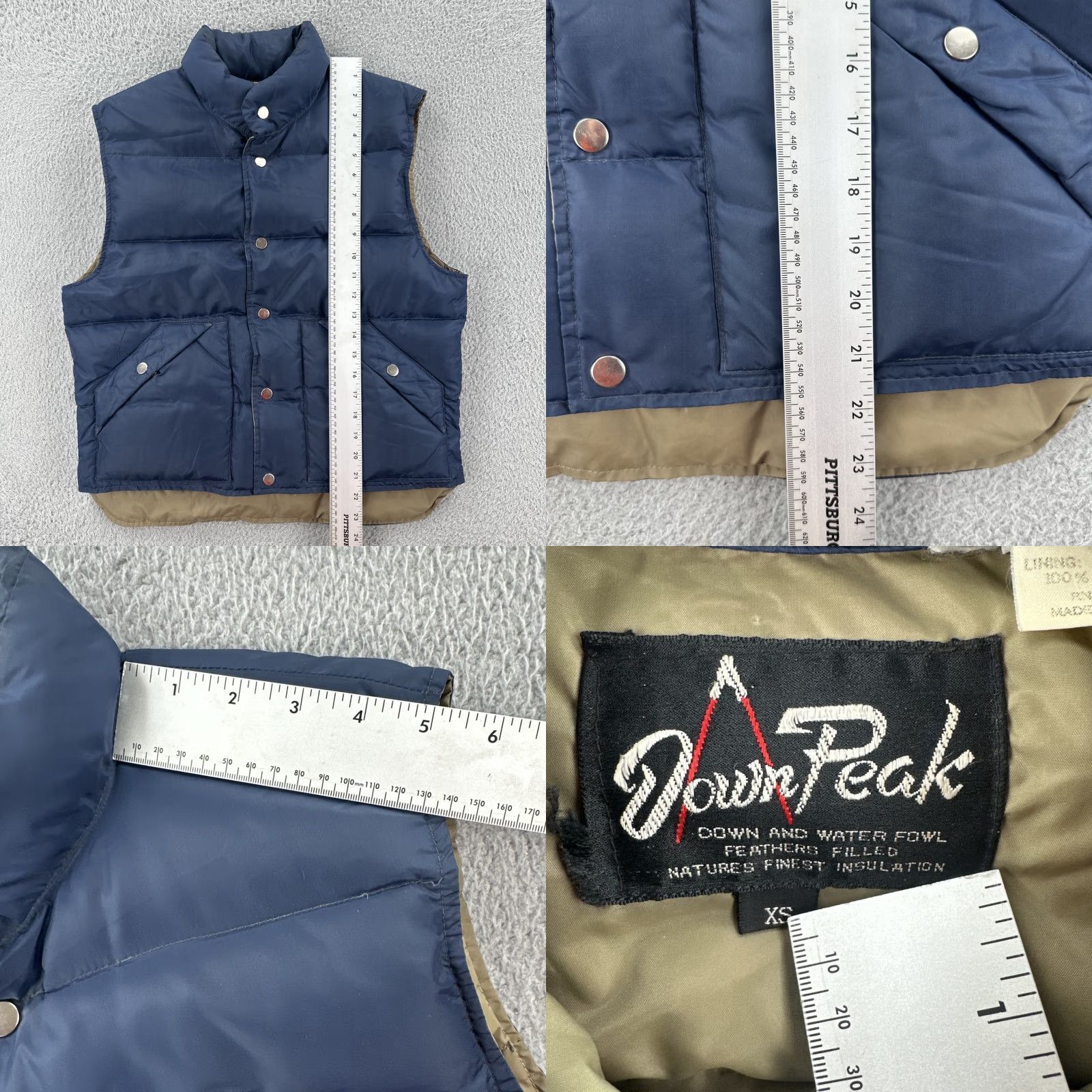 Vintage VINTAGE Down Peak Mens XS Vest Down Waterfowl Button Up Puffer Blue 80s EU Mens Size US XS / EU 42 / 0 - 9 Thumbnail