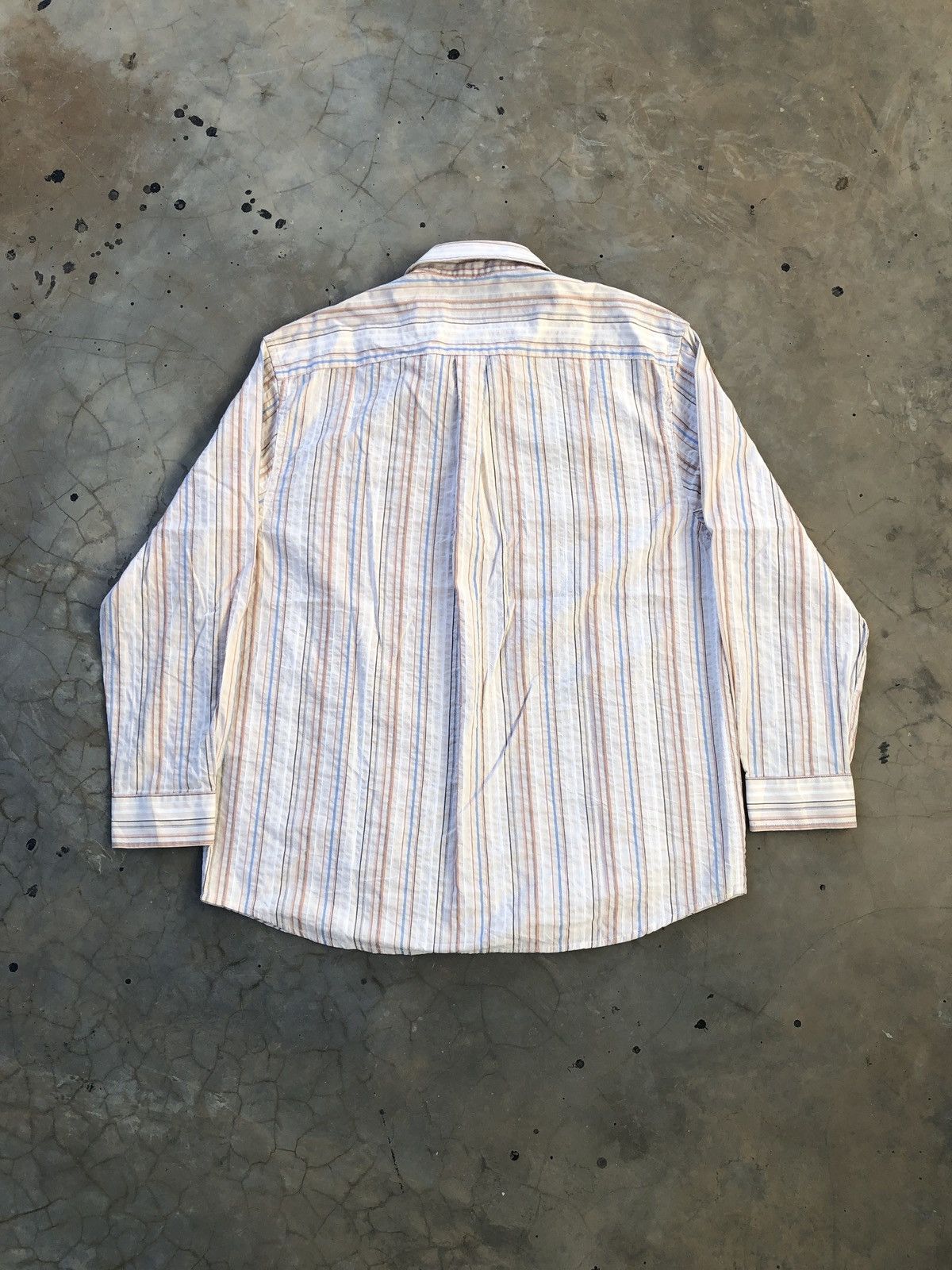Gianni Valentino VTG Gianni Valentino Japan Fabric ShirtnStripe Long Sleeve Size US L / EU 52-54 / 3 - 7 Thumbnail