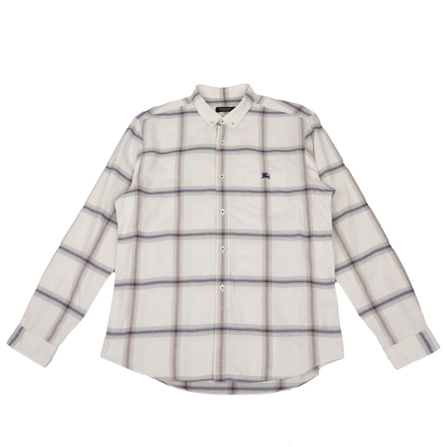 Burberry Check Button-Down Shirt in Light Gray with Check Pattern Size US M / EU 48-50 / 2 - 1 Thumbnail