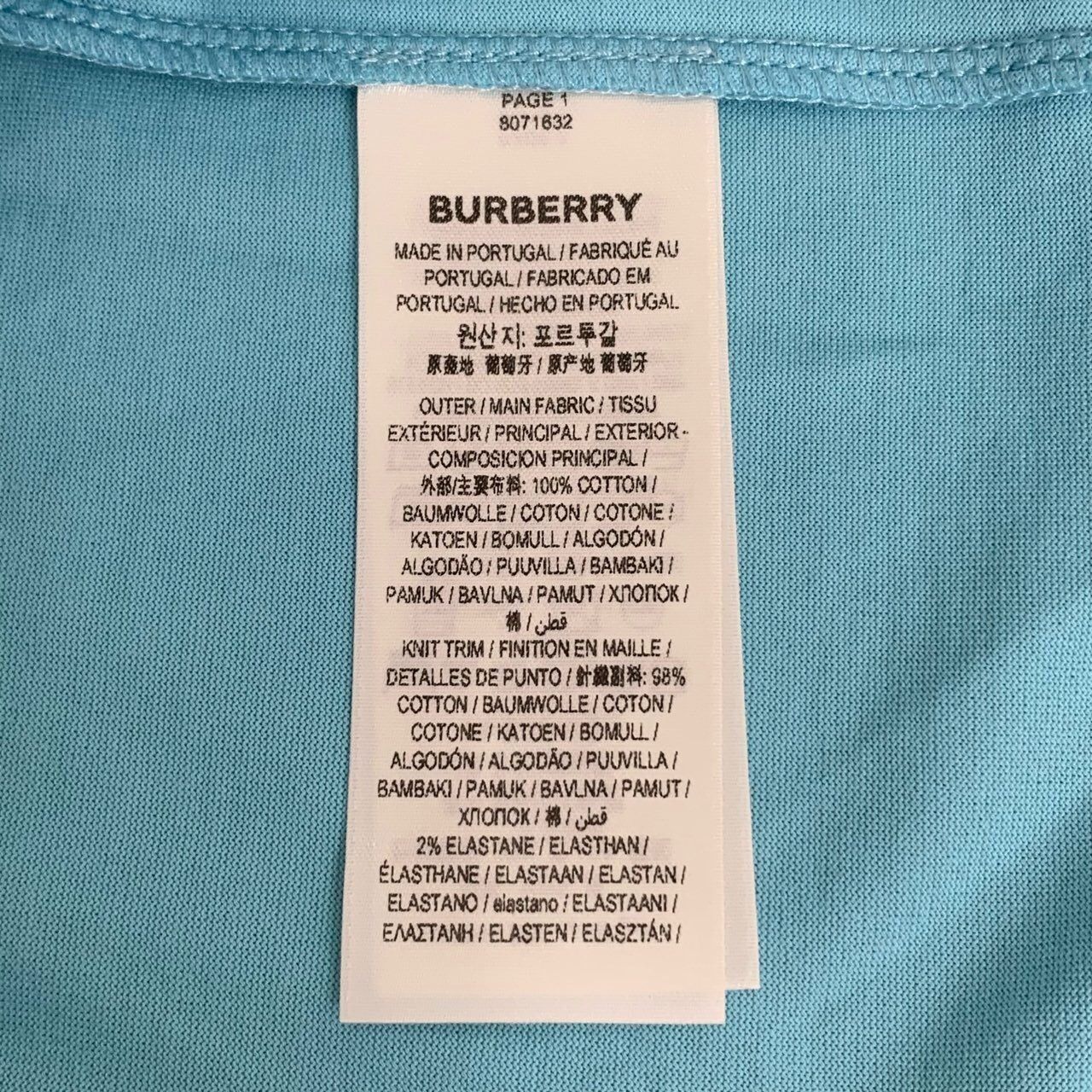 Burberry Burberry 2023 Horse Print Crew Neck Blue Cotton Short Sleev Size US S / EU 44-46 / 1 - 3 Thumbnail