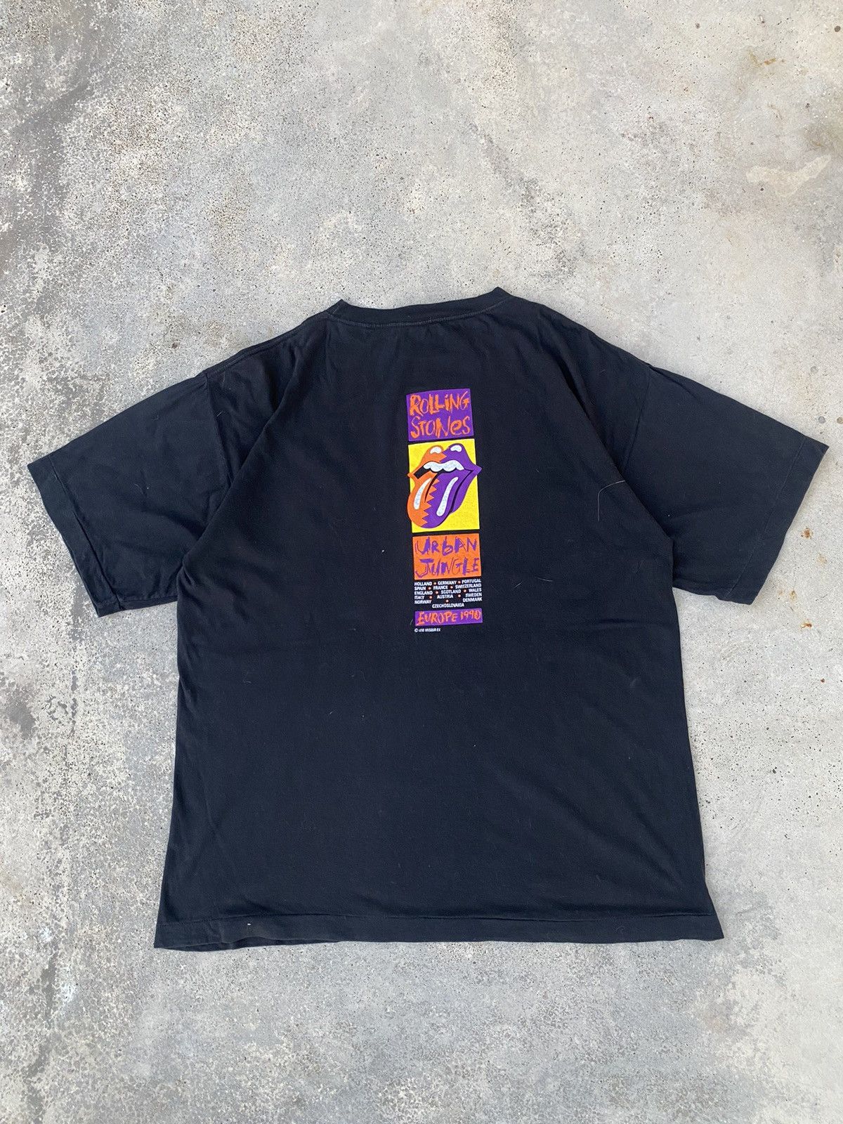 Band Tees × The Rolling Stones × Vintage 1990s Rolling Stones All Over Print Vintage Band Tee Size US L / EU 52-54 / 3 - 4 Thumbnail