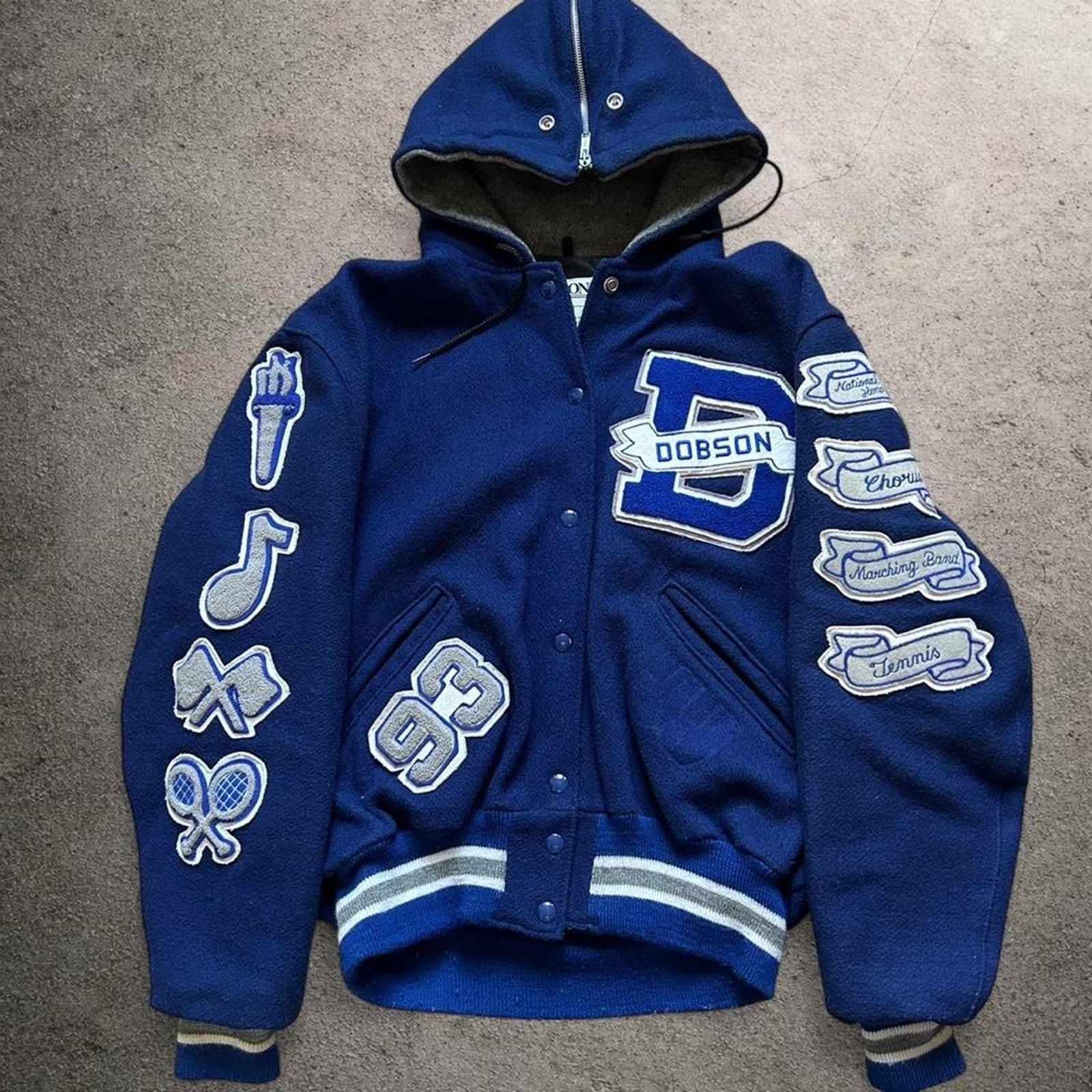 Delong Vintage DeLong Dobson Mustangs Varsity Jacket Size US L / EU 52-54 / 3 - 1 Thumbnail