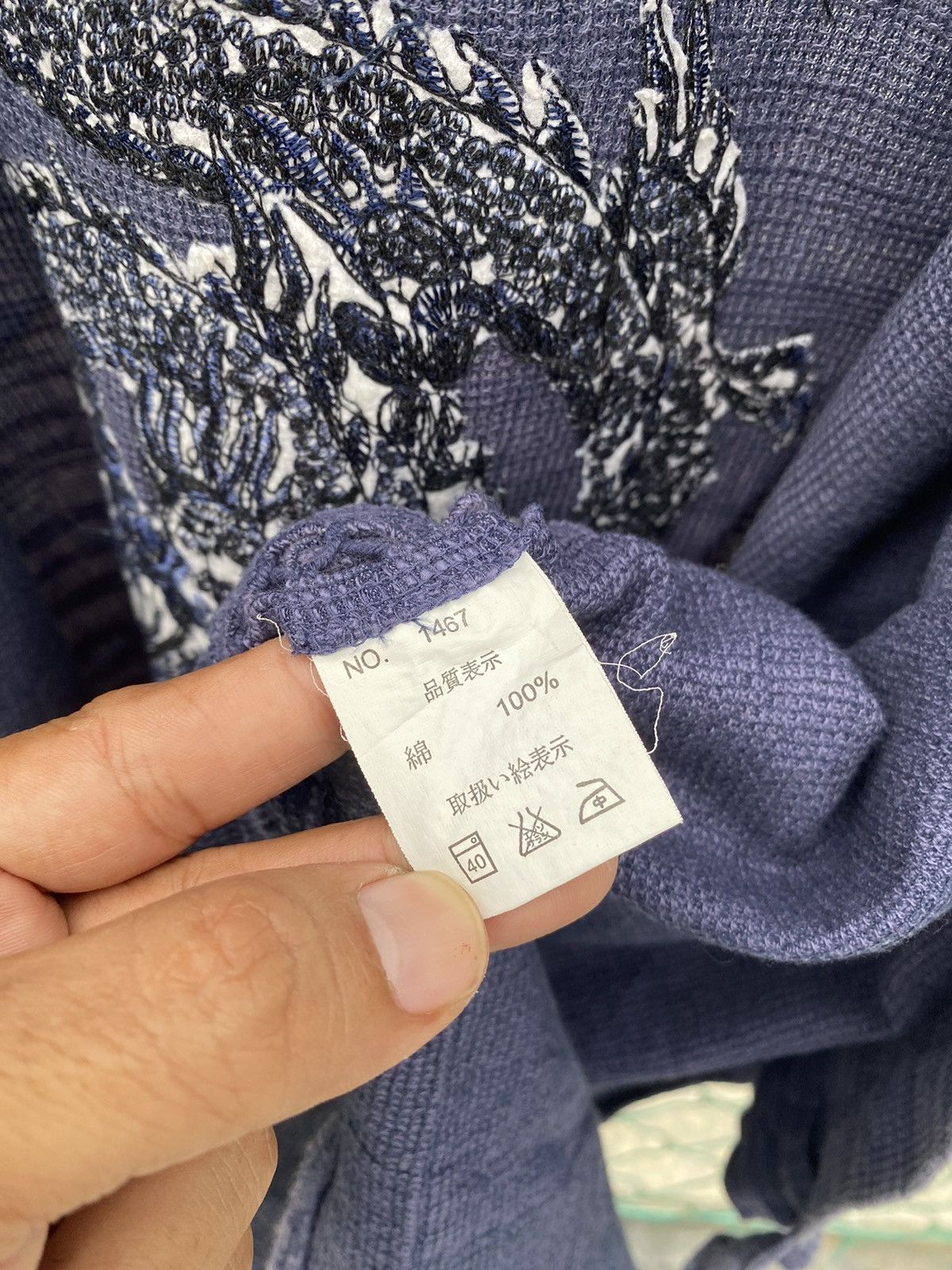 Indigo × Japanese Brand Sunjuro Kimono Woven Dragon Jacket Narogi Linen Size US L / EU 52-54 / 3 - 8 Thumbnail