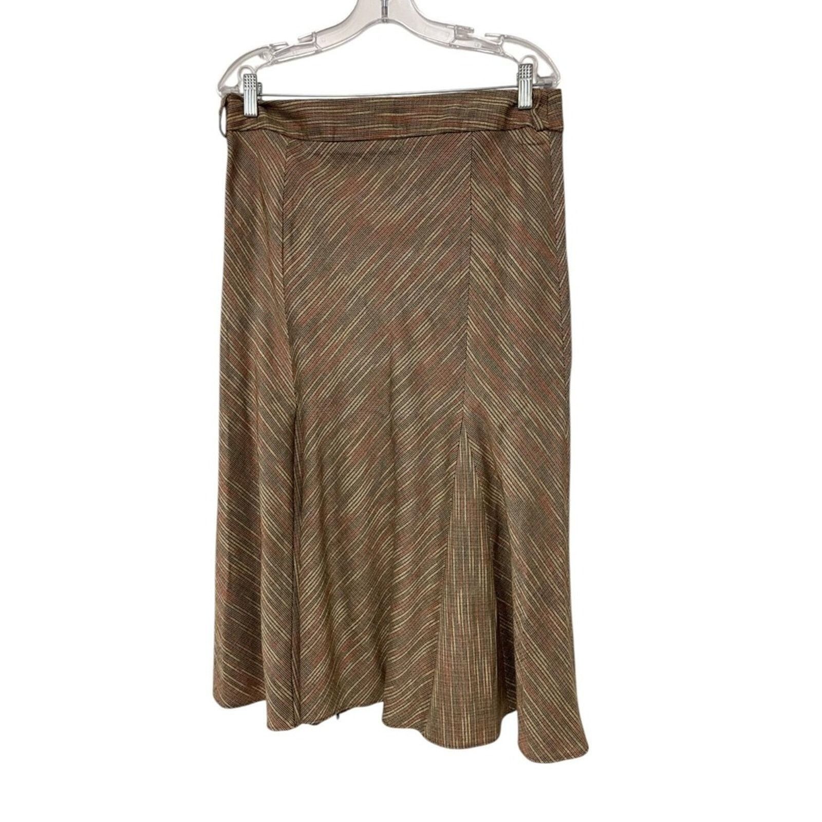 Other Christopher & Banks Brown A-Line Skirt Size 34" / US 12 / IT 48 - 3 Thumbnail