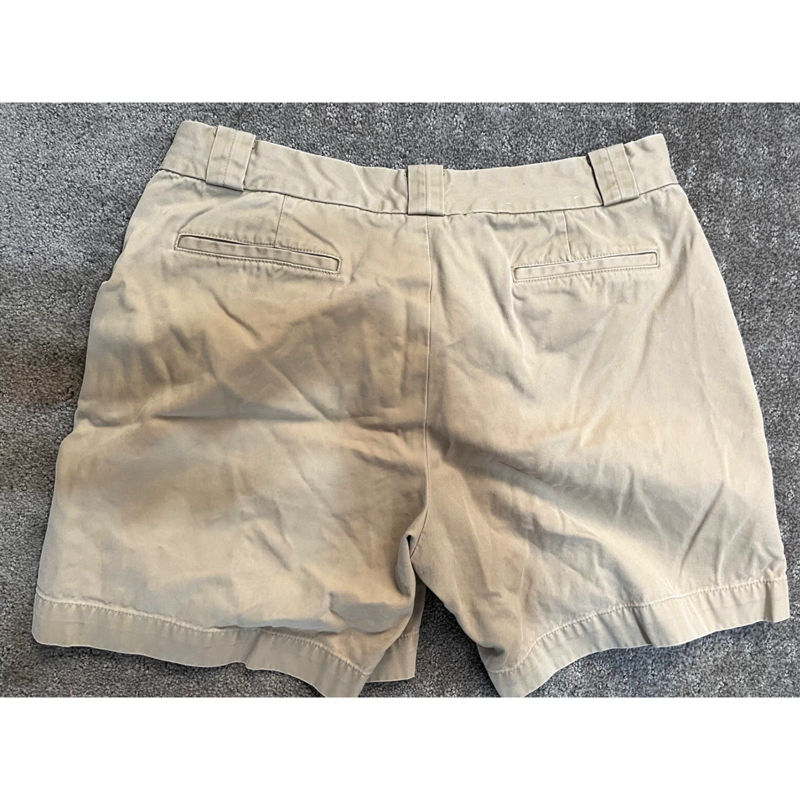 Gap Gap Women's Beige Chino Bermuda Shorts Size 8 Mid-Rise Solid Cotton Blend Flat Front Inseam 6 in Regular Style: Shortals? Size 30" / US 8 / IT 44 - 2 Thumbnail